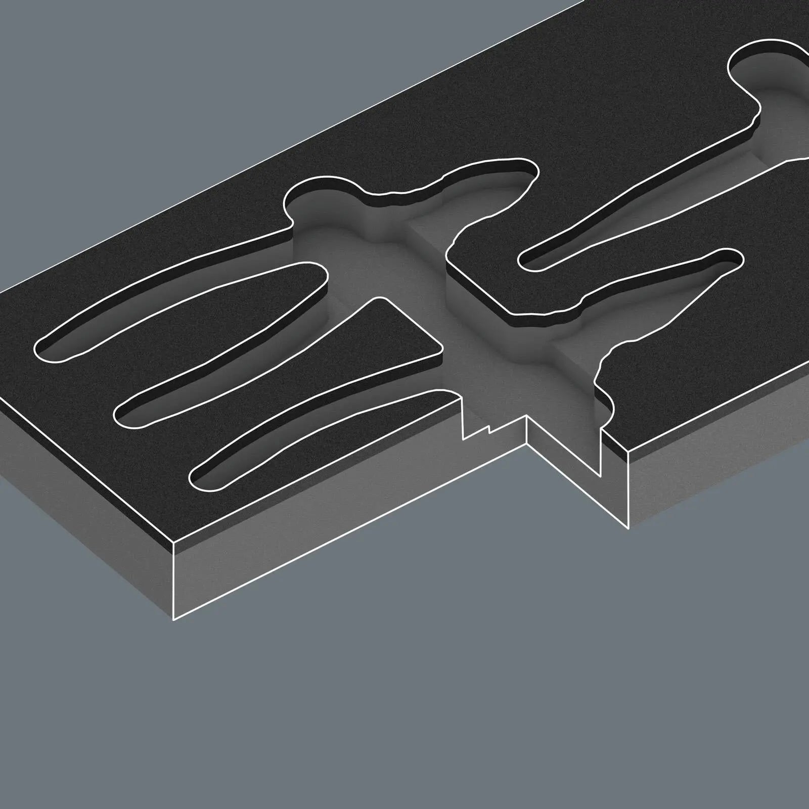 Wera Foam Insert KNIPEX Pliers Set VDE 1 Diagonal Stripper Snipe Nose Needle Nose Combination Pliers 9784 3 Pieces White Rose Tools