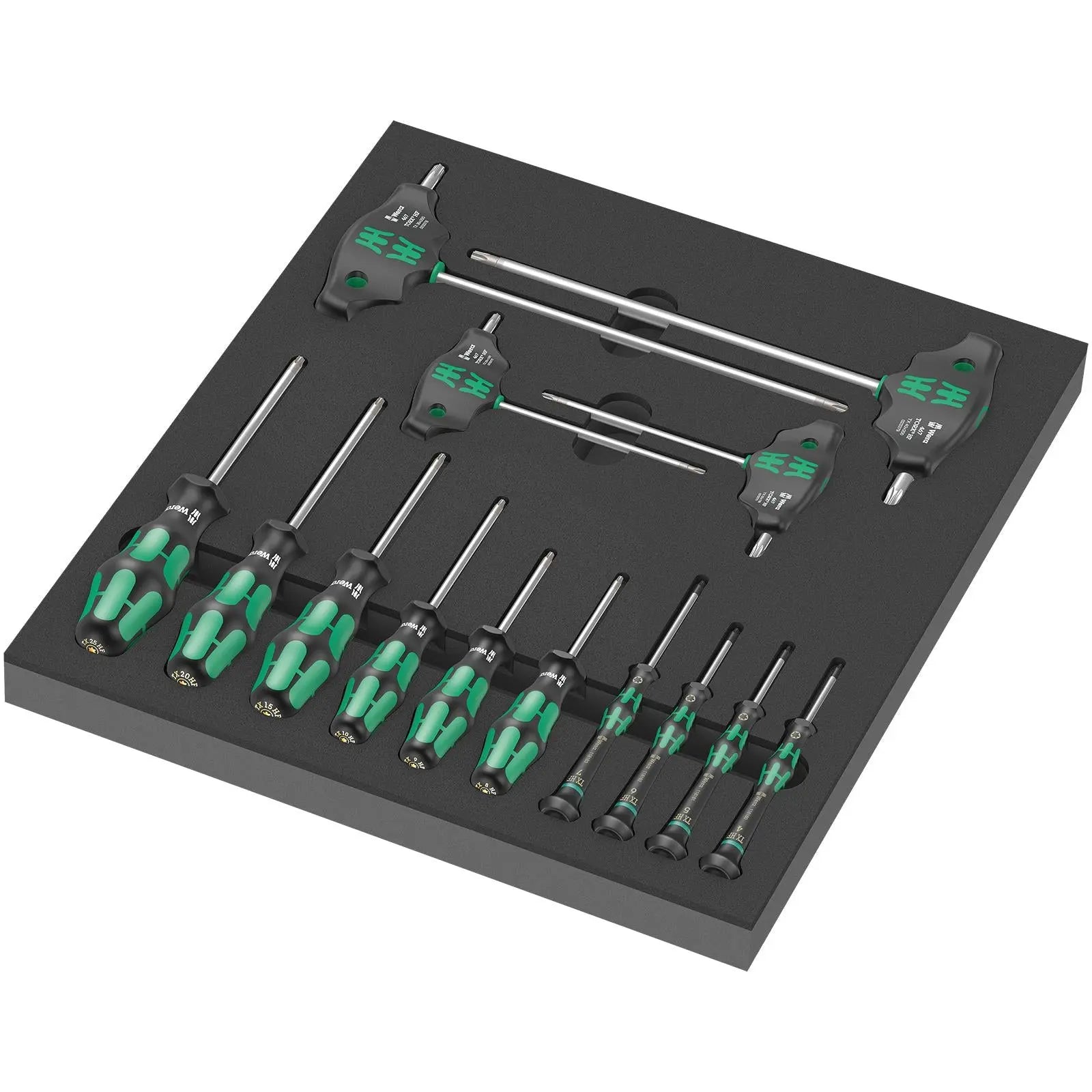 Wera Foam Insert Torx Holding Function Screwdriver Set 1 9712 14 Pieces