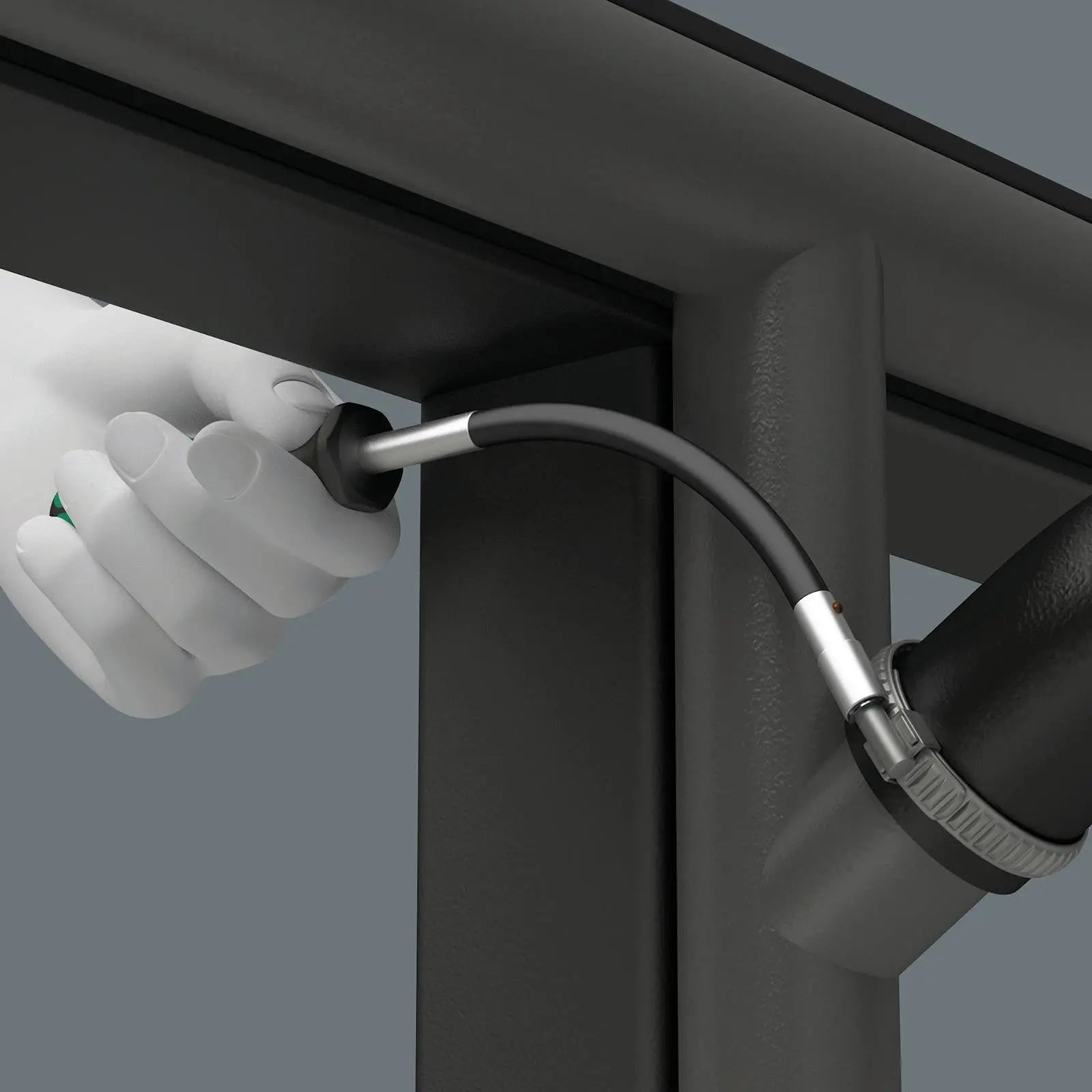 Wera Hose Clamp Screwdriver Flexible 391 for Hex Head Screws Kraftform Plus White Rose Tools