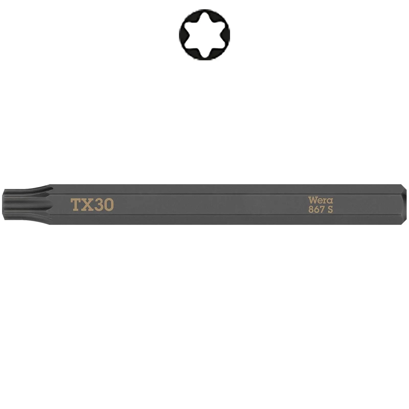 Wera Impact Screwdriver Bit for use with 921 Impact Screwdriver Slotted Hex Phillips Pozi Torx Square White Rose Tools