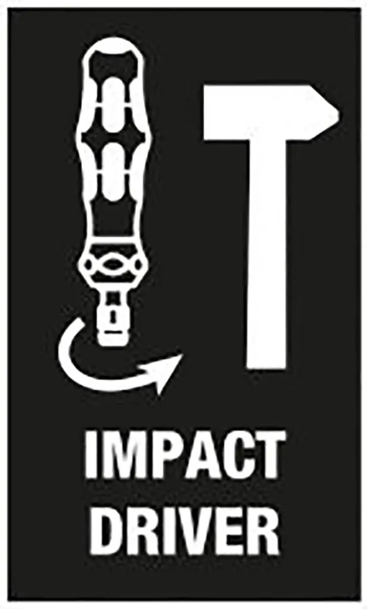 Wera Impact Screwdriver Kraftform Kompakt 900 Imperial Set 1 19 Pieces in Case