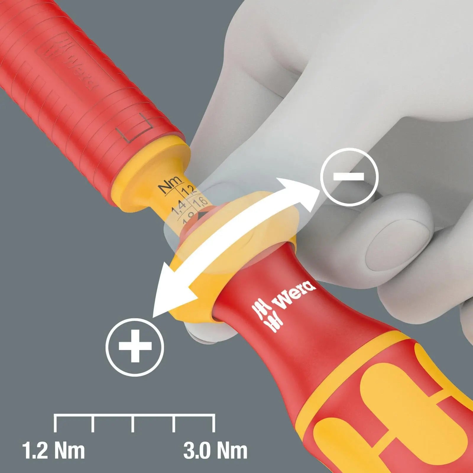 Wera Interchangeable VDE Screwdriver Set Kraftform Kompakt VDE 15 Torque 1.2-3Nm Extra Slim 1 Tool Finder 15 Pieces White Rose Tools