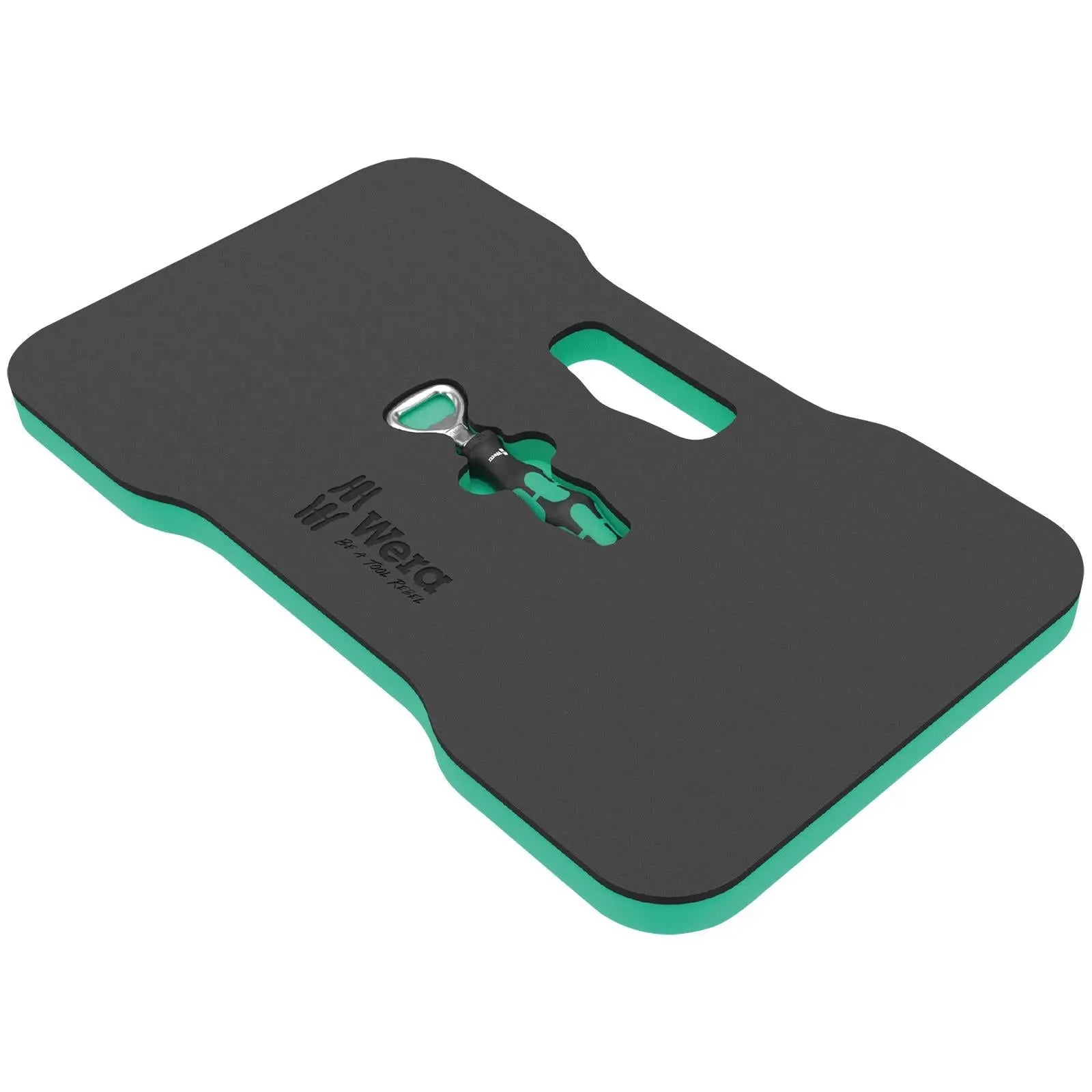 Wera Kneeling Pad 9516 with Bottle Opener Comfort and Refreshment Set Knee Saver Mat 2 Pieces White Rose Tools