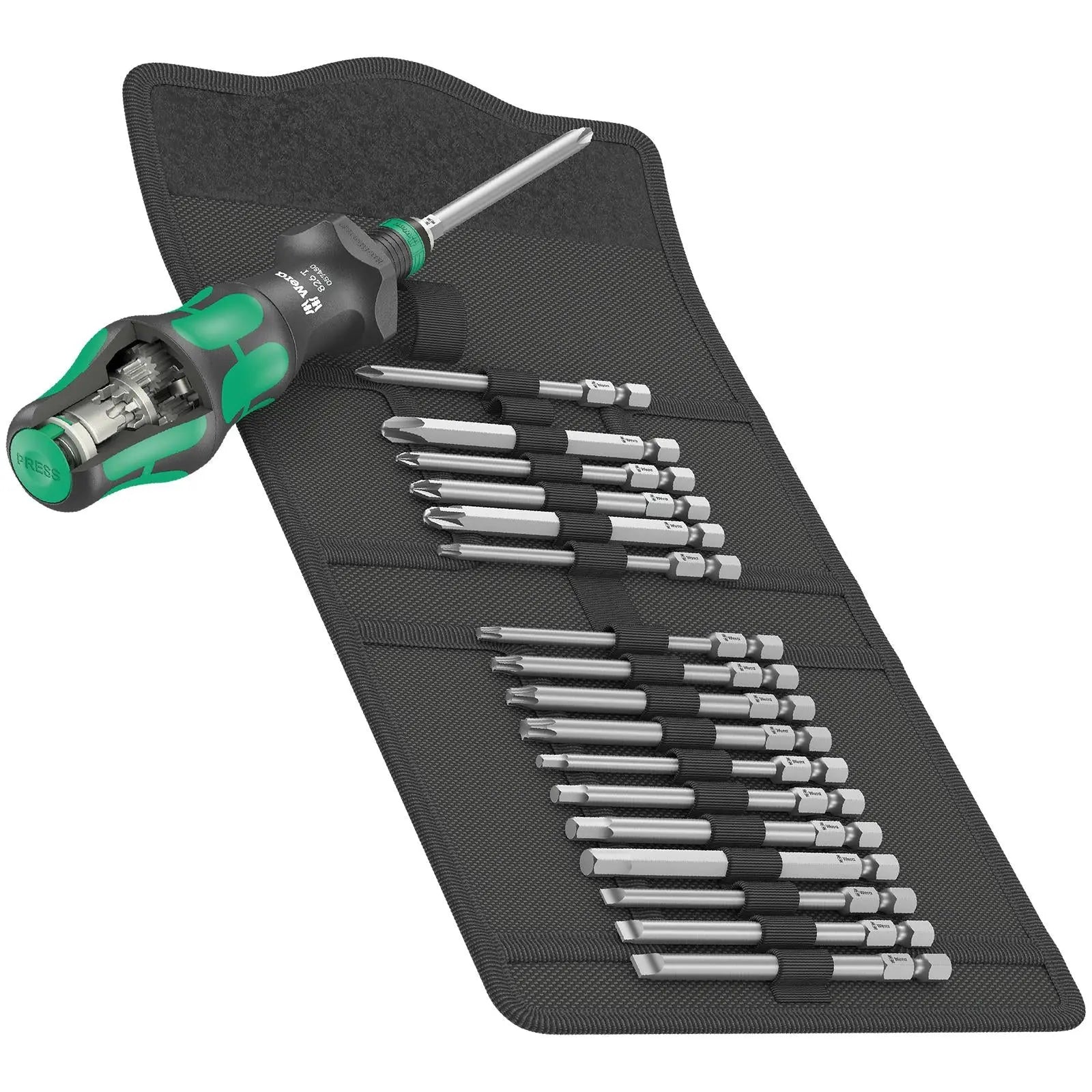 Wera Kraftform Kompakt Turbo 1 Interchangable Screwdriver Set 19 Piece in Case