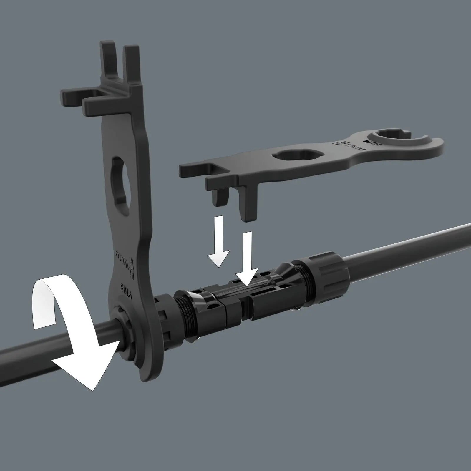 Wera MC4 Solar Connectors Set of 2 9108/2 PV Set of Installation Tools Photovoltaic White Rose Tools
