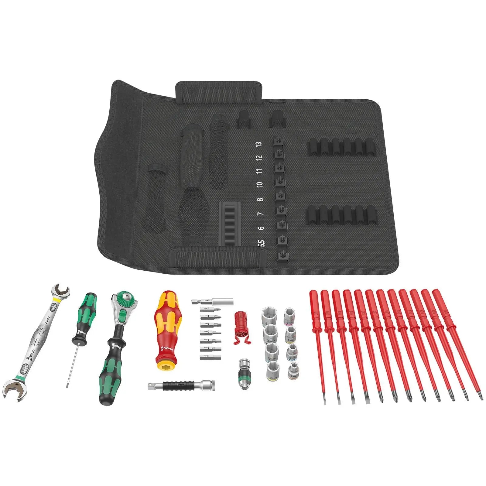 Wera Maintenance Set Ratchet Screwdriver Socket Kit Kraftform Kompakt W 2 35 Pieces White Rose Tools