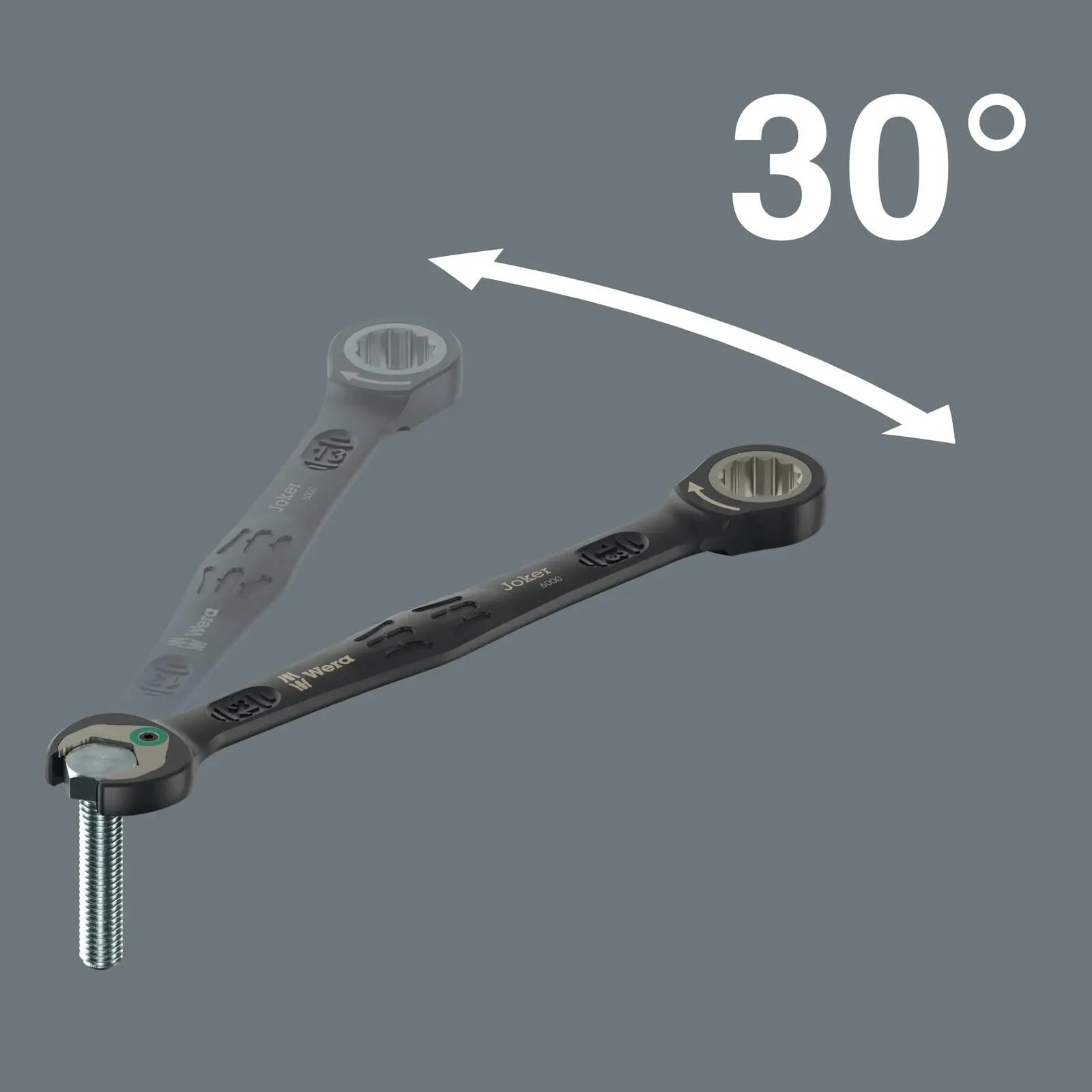 Wera Ratchet Combination Spanner Set 6000 Joker Black Edition 11 Set 1 Wrenches 11 Pieces  White Rose Tools