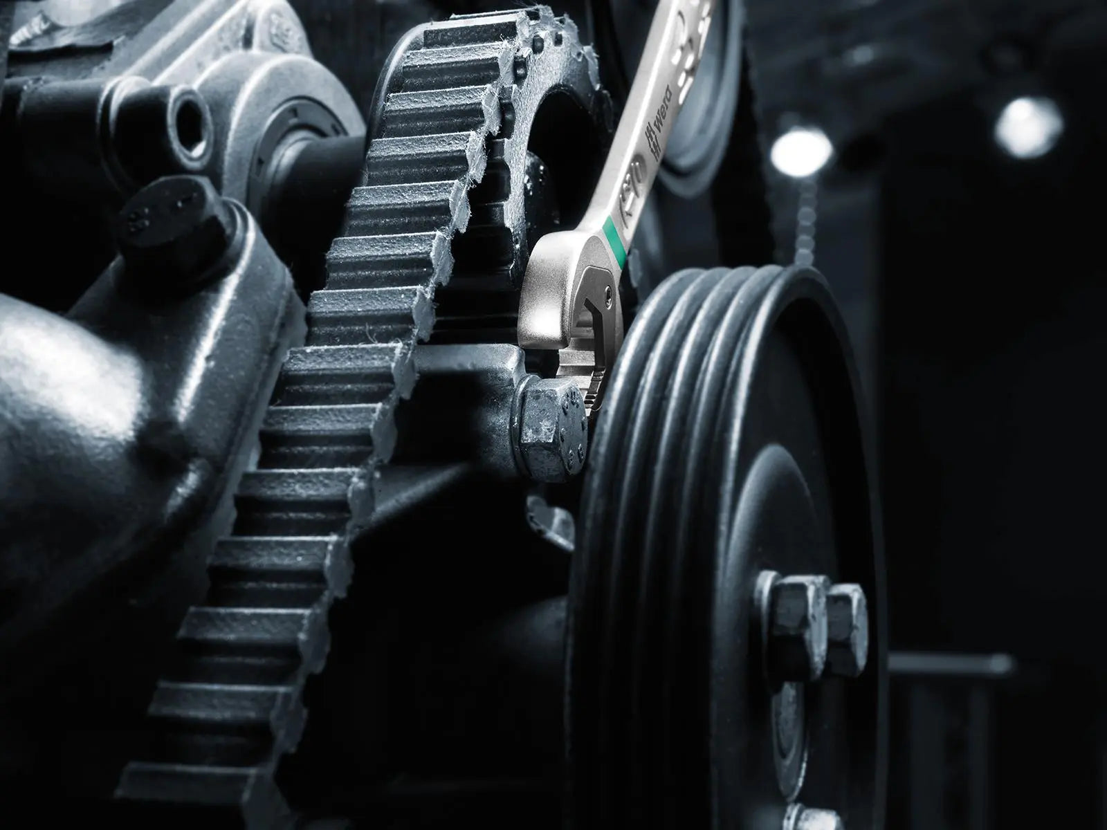 Wera Ratchet Combination Spanner Set 8 Piece 6000 Joker 8 Set 1 Imperial in Pouch 5/16"-3/4  White Rose Tools