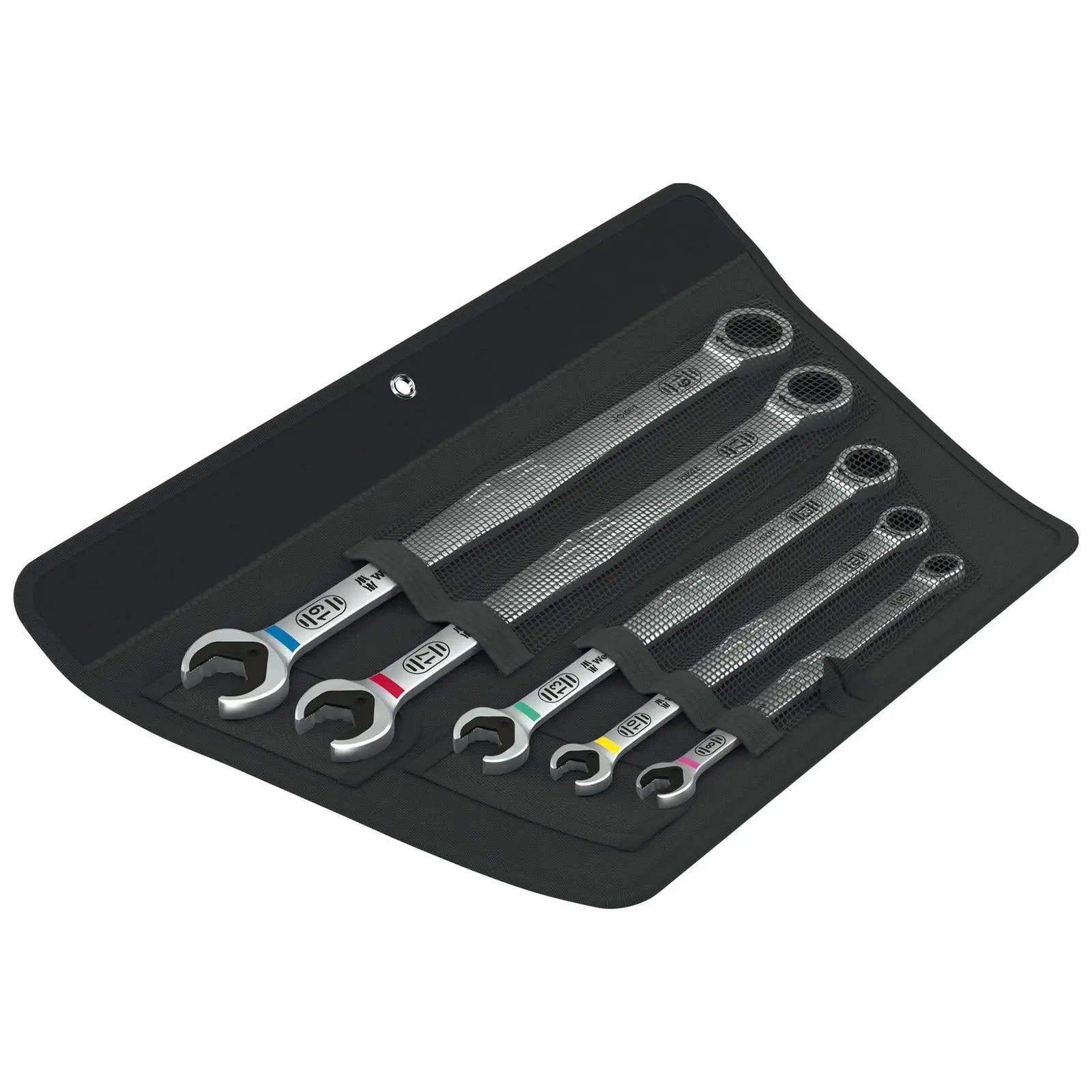 Wera Ratchet Combination Spanner Set Long Design 6007 Joker 5 Set 1 5 Pieces 8-19mm White Rose Tools