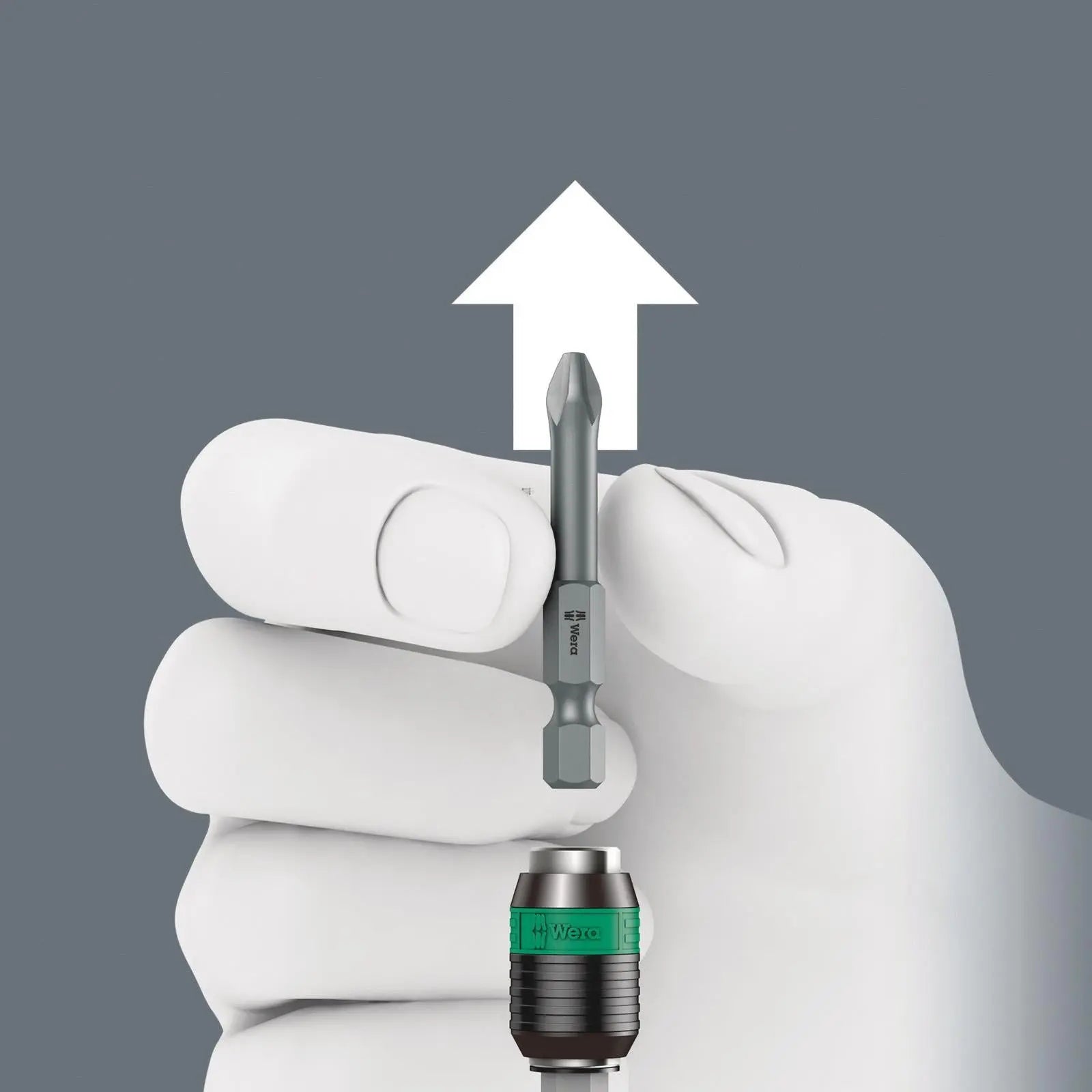 Wera Ratchet Screwdriver 1/4" Hex 838 RA-R M Bitholding Driver Rapidaptor White Rose Tools