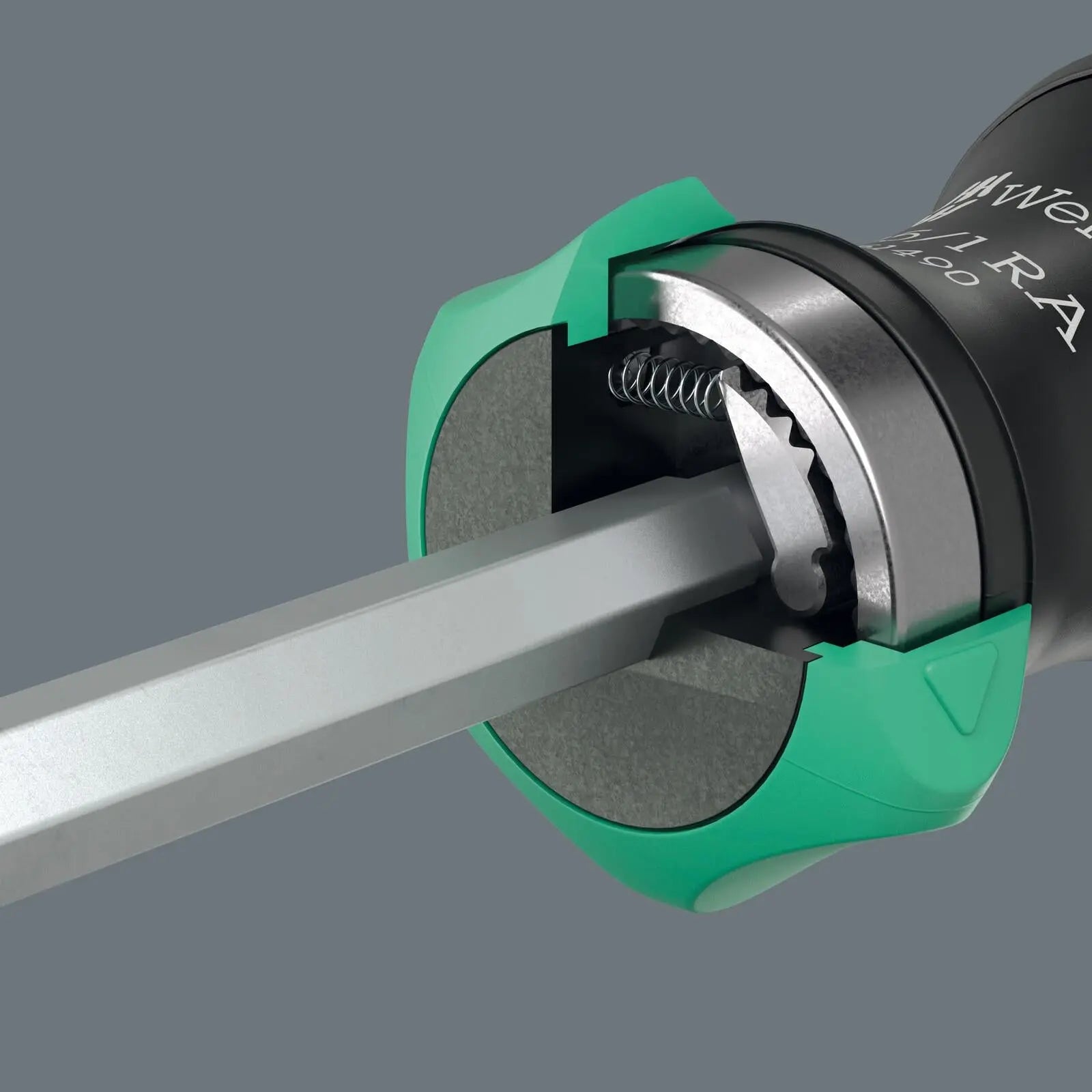 Wera Ratchet Screwdriver Kraftform Kompakt 27 RA 2 Integrated Bit Magazine 6 Pieces PH SL SQ  White Rose Tools