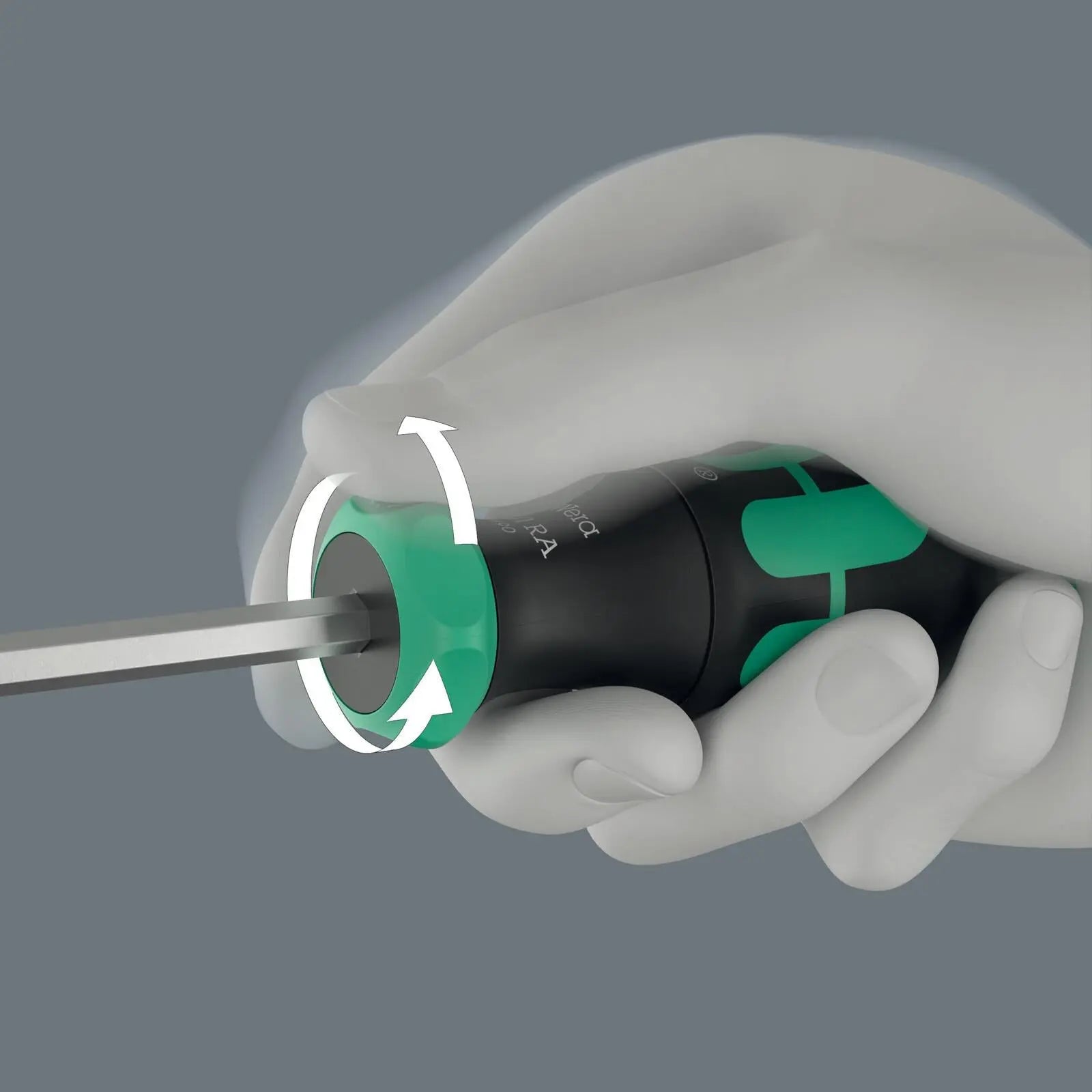 Wera Ratchet Screwdriver Kraftform Kompakt 27 RA 2 Integrated Bit Magazine 6 Pieces PH SL SQ  White Rose Tools