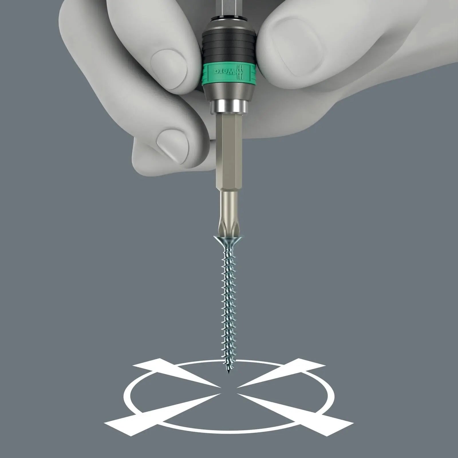 Wera Ratchet Screwdriver Kraftform Kompakt Pistol RA-R 2 with Holster 13 Pieces PH PZ TX  White Rose Tools