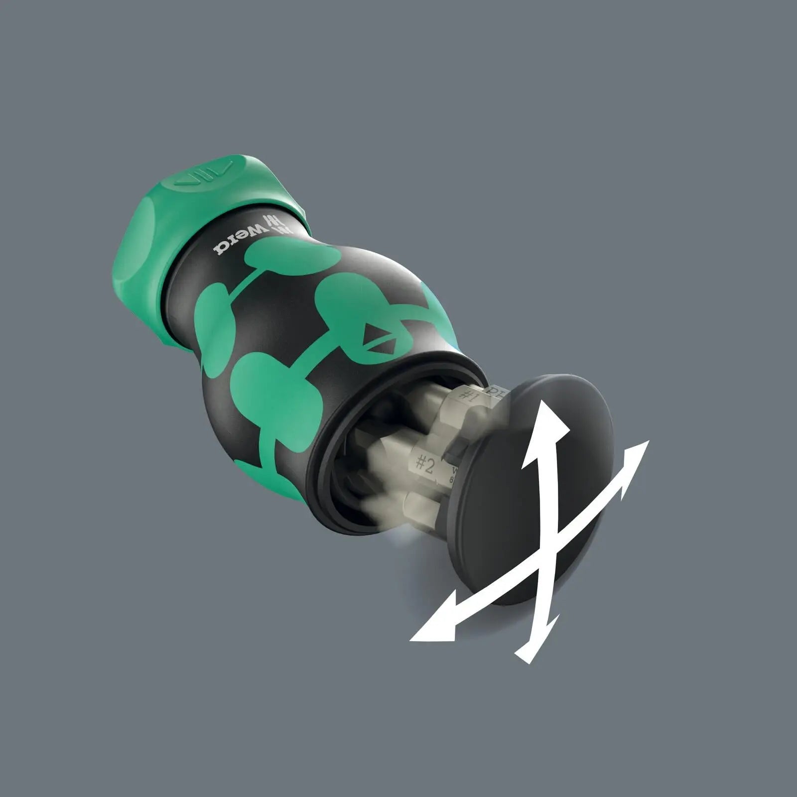 Wera Ratchet Screwdriver Kraftform Kompakt Stubby Magazine RA 4 6 Pieces PH SL SQ  White Rose Tools