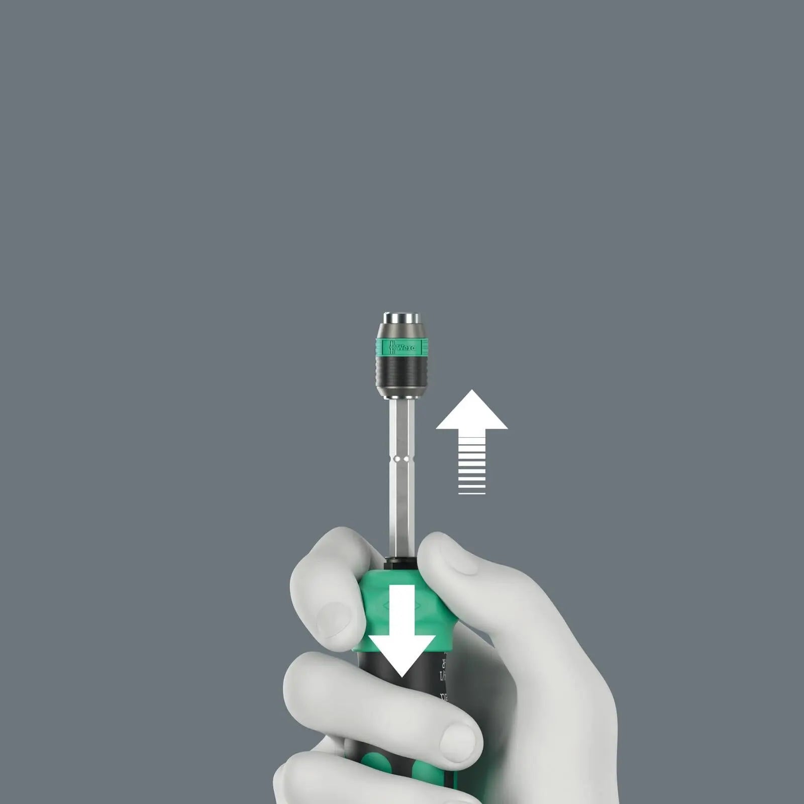 Wera Ratchet Screwdriver Set Kraftform Kompakt 20 RA-R with Pouch 6 Pieces PZ PH TX SL White Rose Tools