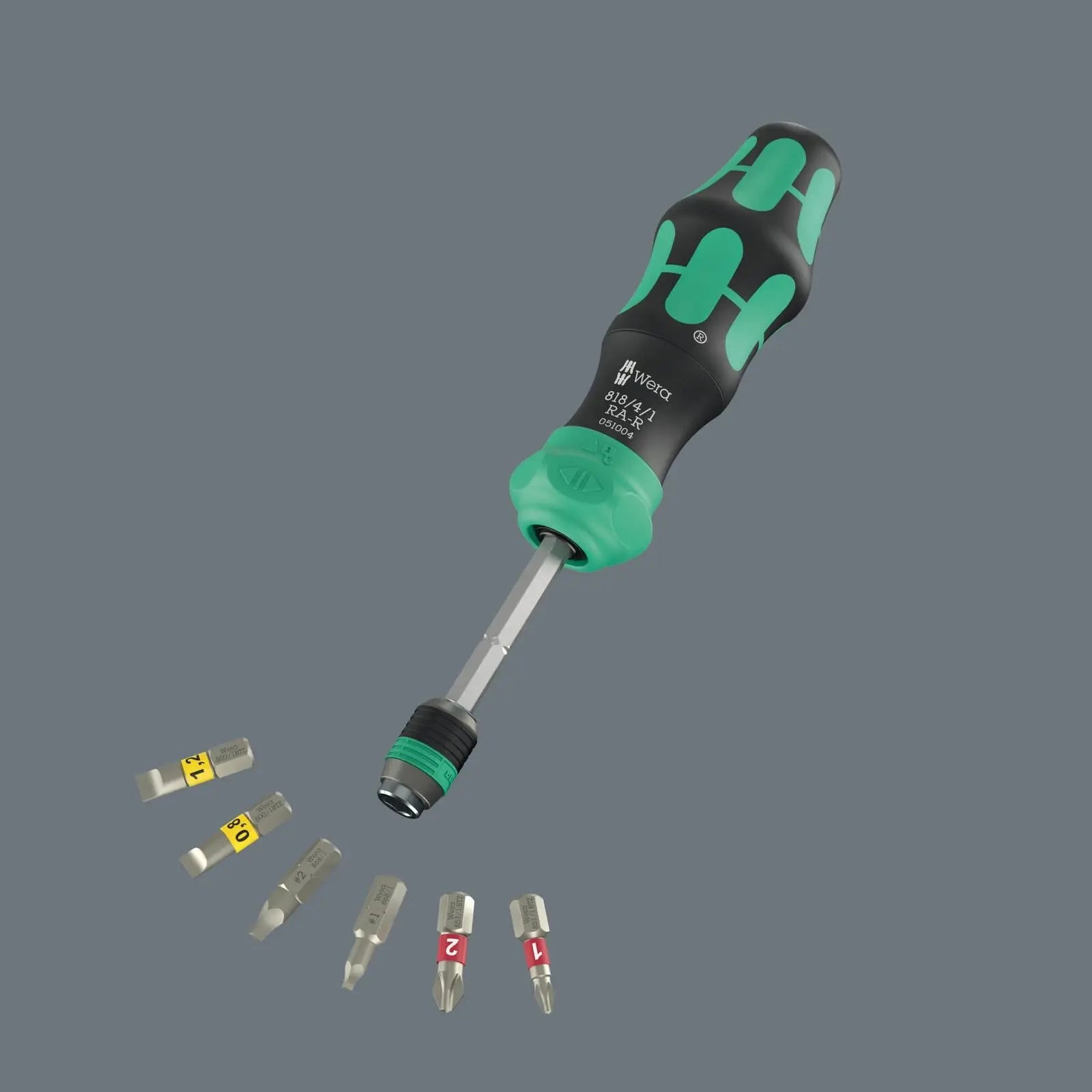 Wera Ratchet Screwdriver Set Kraftform Kompakt 26 RA-R with Pouch 6 Pieces PH SL SQ  White Rose Tools