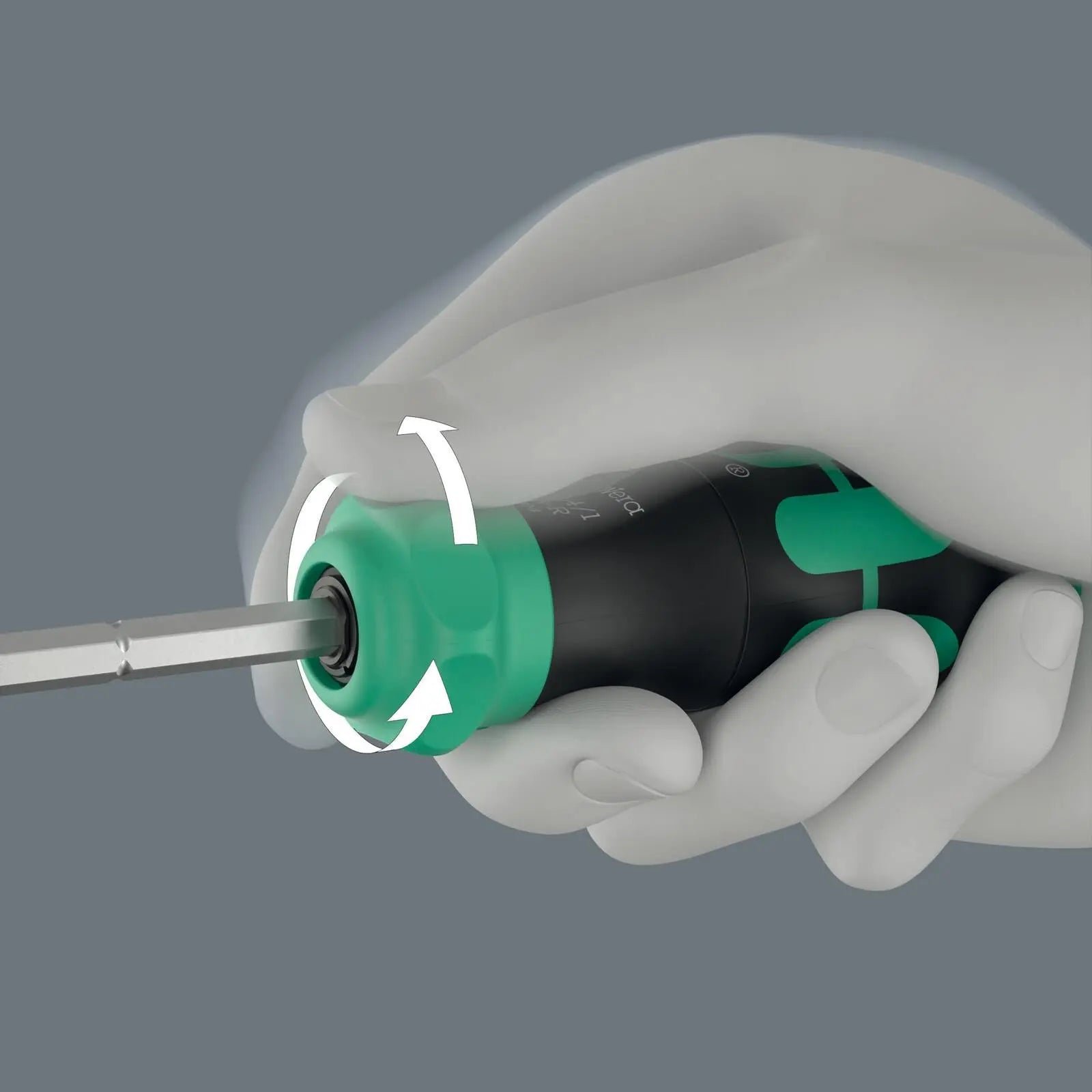 Wera Ratchet Screwdriver Set Kraftform Kompakt 26 RA-R with Pouch 6 Pieces PH SL SQ  White Rose Tools