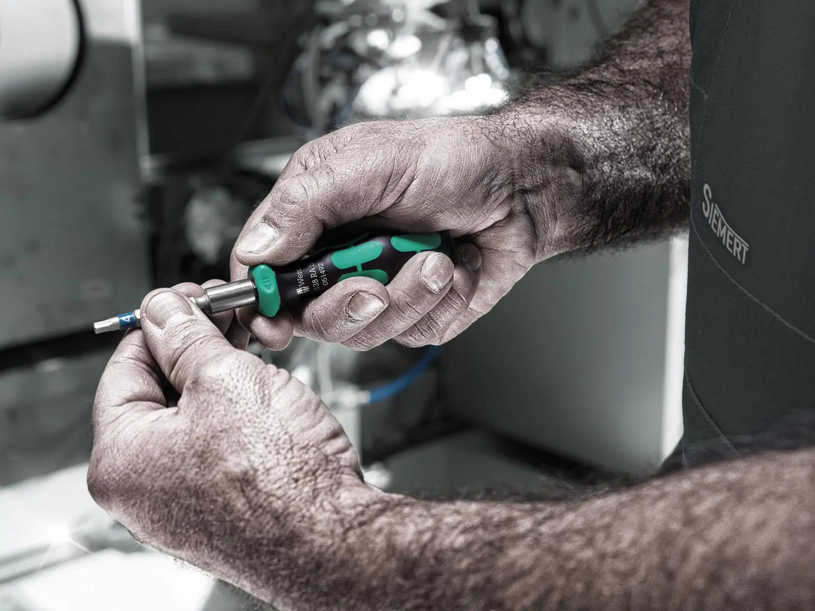 Wera Ratchet Screwdriver Set Kraftform Kompakt KK 838 RA S Imperial Set 1 14 Pieces PH TX SL SQ Hex White Rose Tools