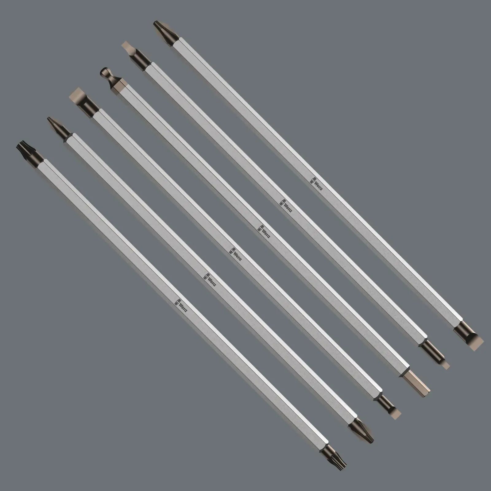 Wera Ratchet Screwdriver Set Kraftform Kompakt Vario RA 7 Pieces PH PZ TX SL White Rose Tools