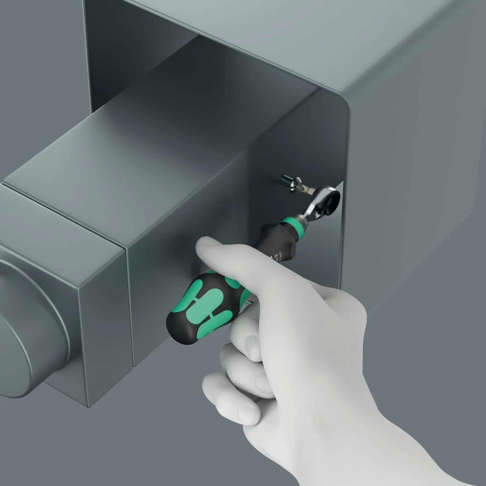 Wera Ratchet Screwdriver for 1/4" Hex Drive Bits 8011 Zyklop Mini 4 Bit Ratchet White Rose Tools