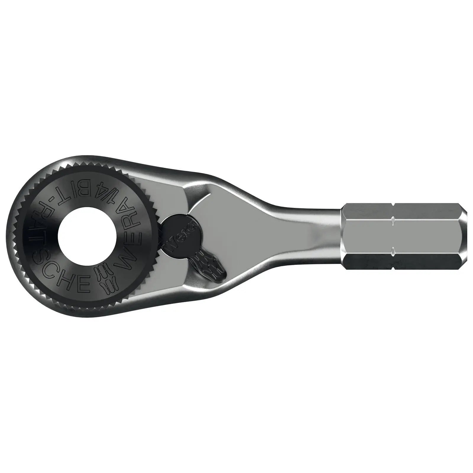 Wera Ratchet Screwdriver for 1/4" Hex Drive Bits 8011 Zyklop Mini 4 Bit Ratchet White Rose Tools