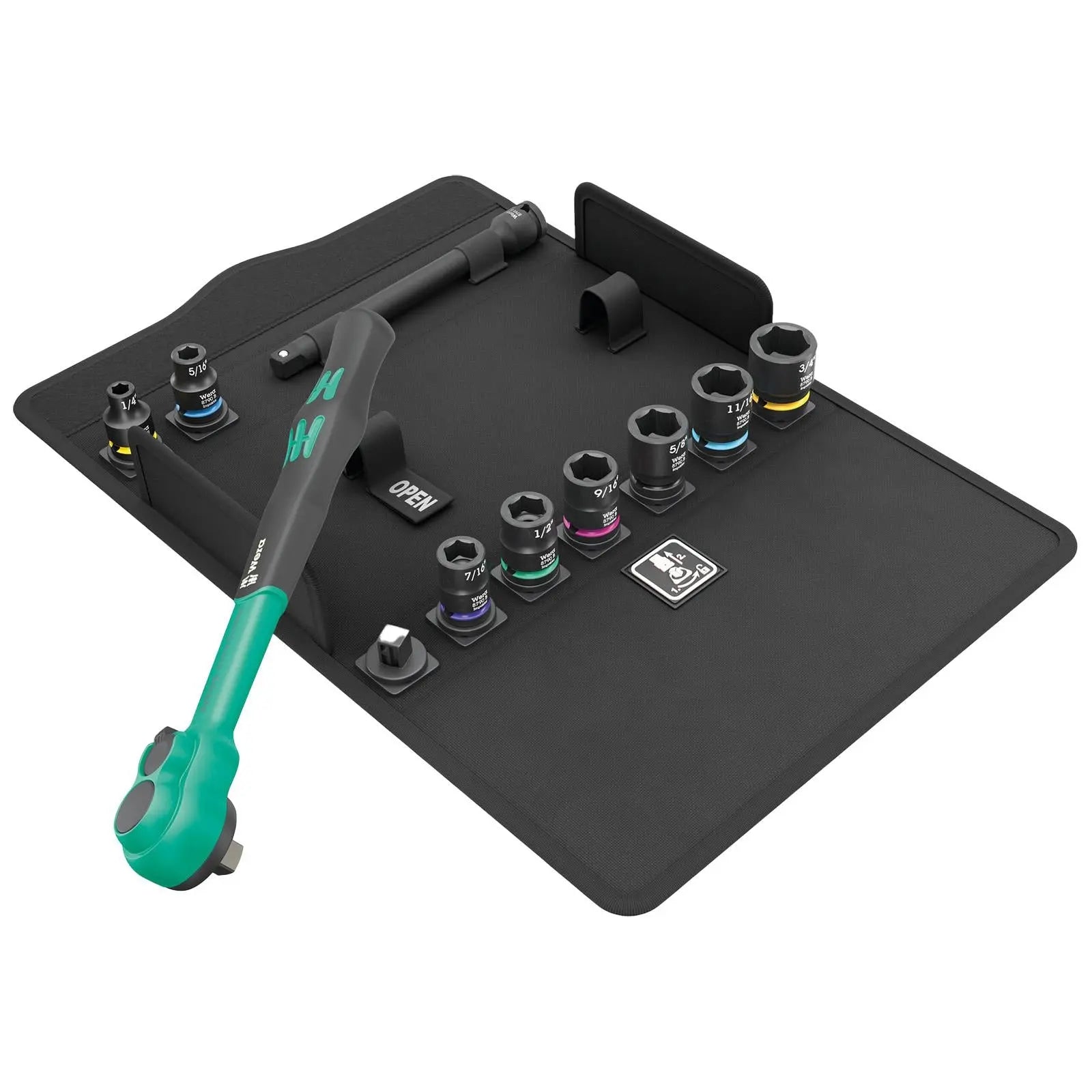 Wera Ratchet Socket Set 3/8" Drive 11 Piece 8100 SB 13 Zyklop Comfort Ratchet Set Imperial 1/4"-3/4 White Rose Tools