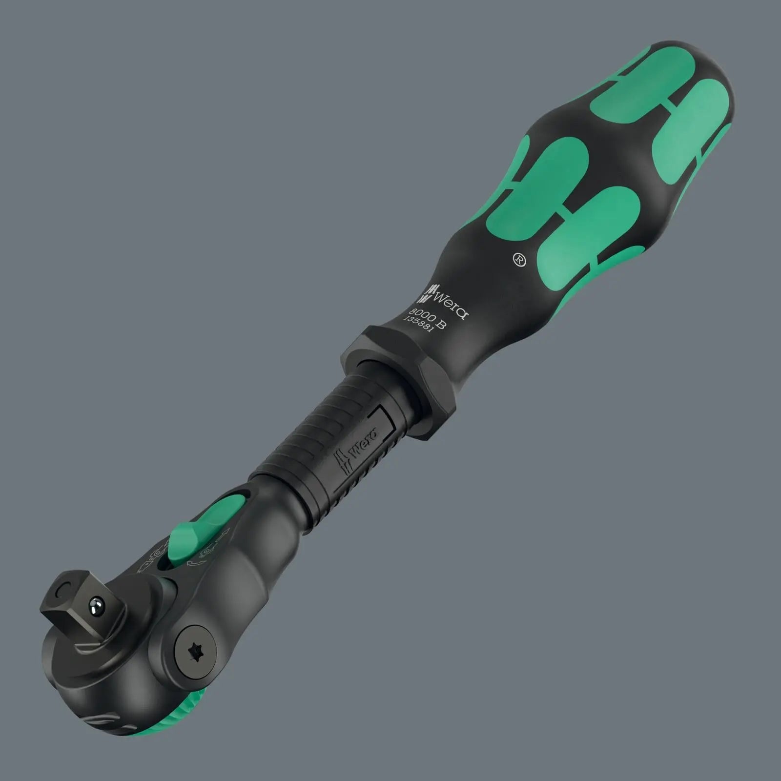 Wera Ratchet Wrench 8000 B Black Edition Zyklop Speed Ratchet with 3/8" Drive White Rose Tools