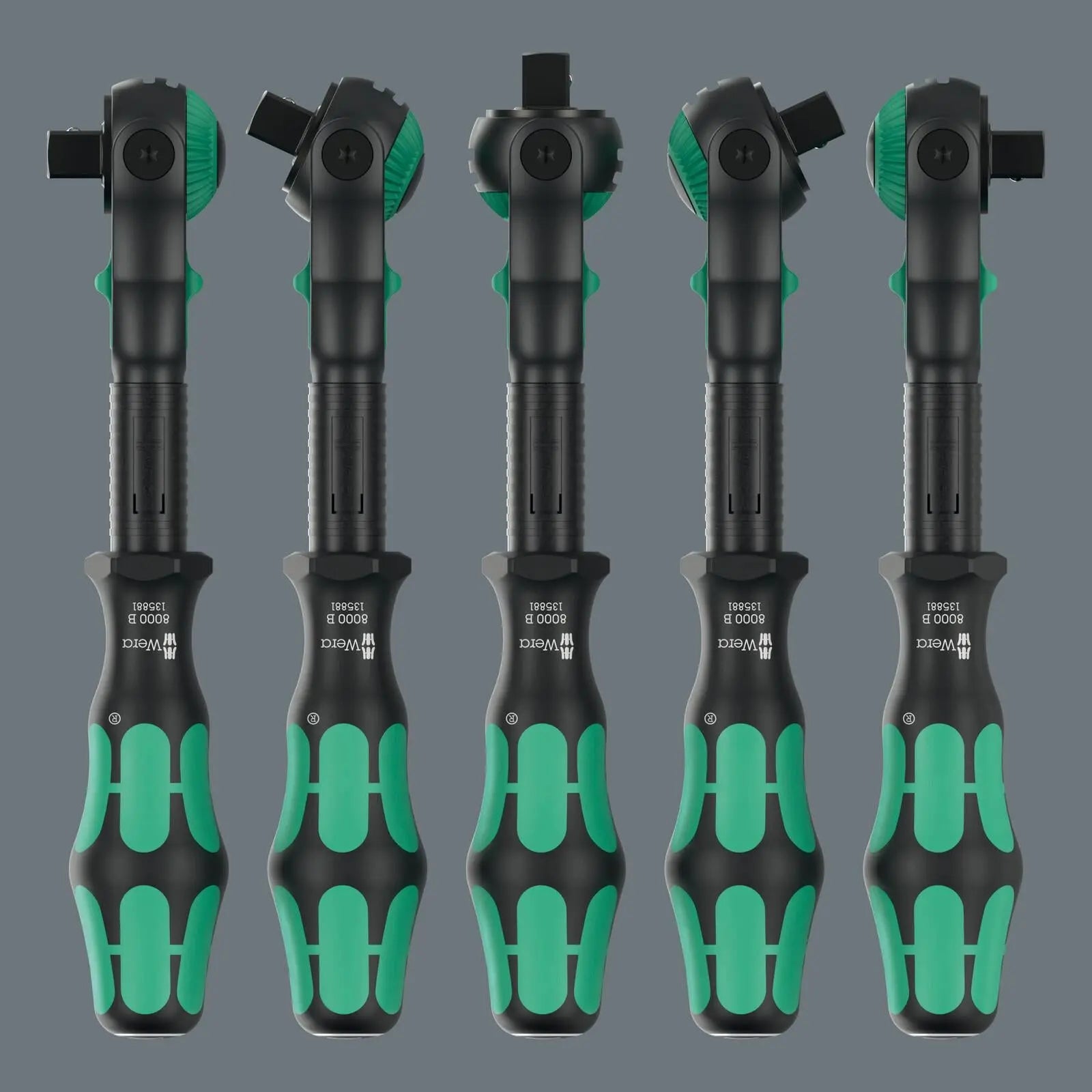 Wera Ratchet Wrench 8000 B Black Edition Zyklop Speed Ratchet with 3/8" Drive White Rose Tools