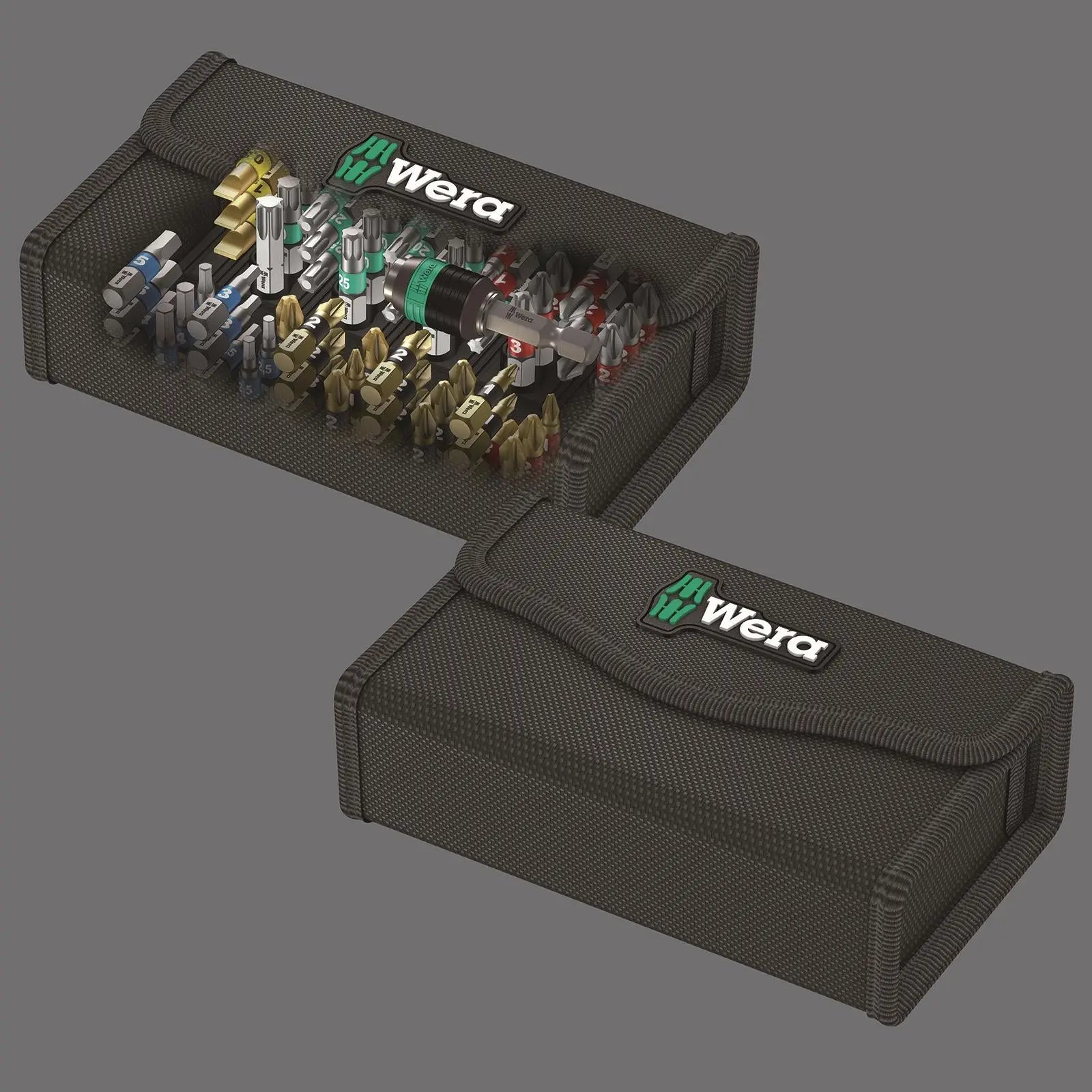 Wera Screwdriver Bit Set 61 Piece Bit Safe 61 BiTorsion 1 with Rapidaptor Bit Holder White Rose Tools