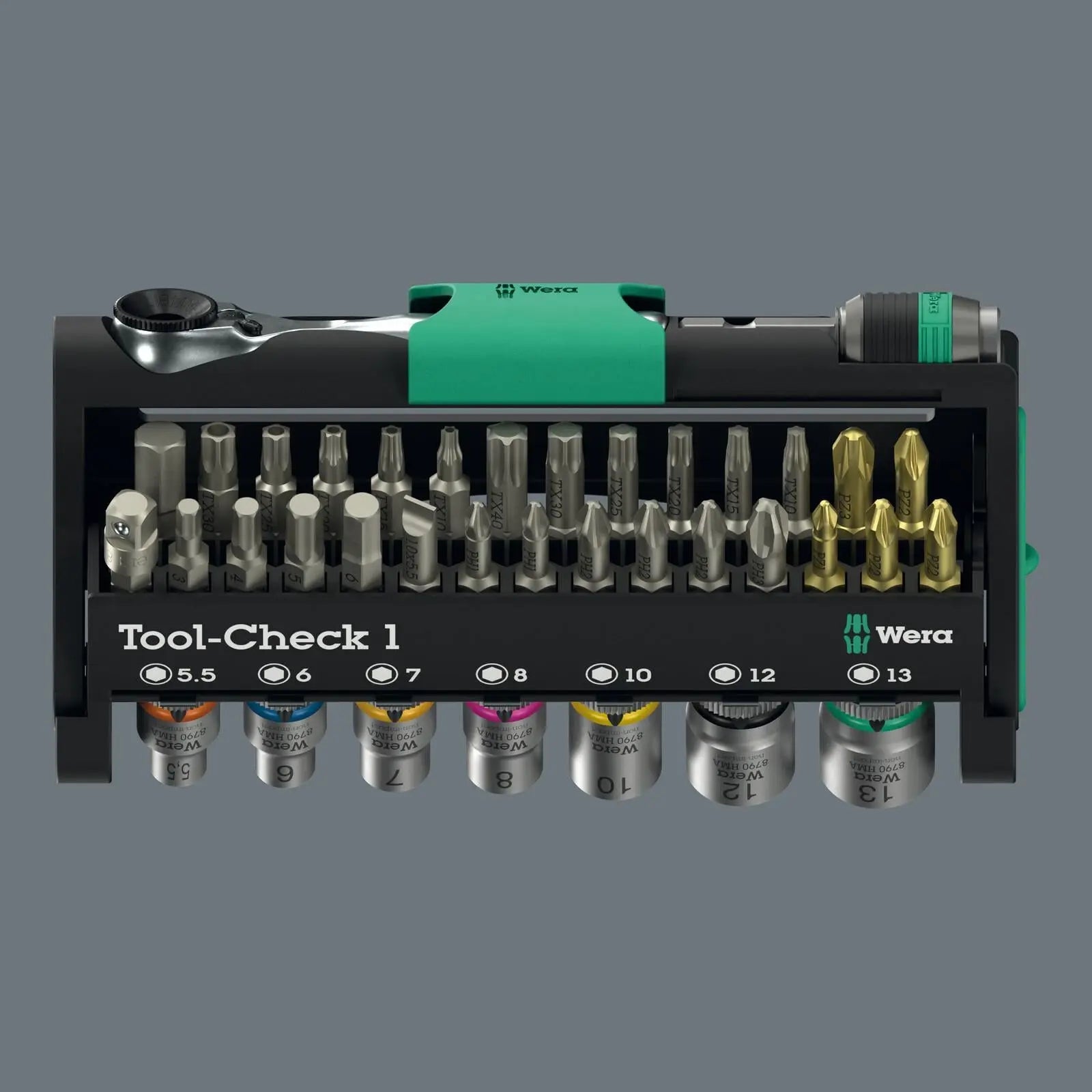 Wera Screwdriver Bits Bit Holder and Socket Set Tool Check 1 38 Pieces White Rose Tools