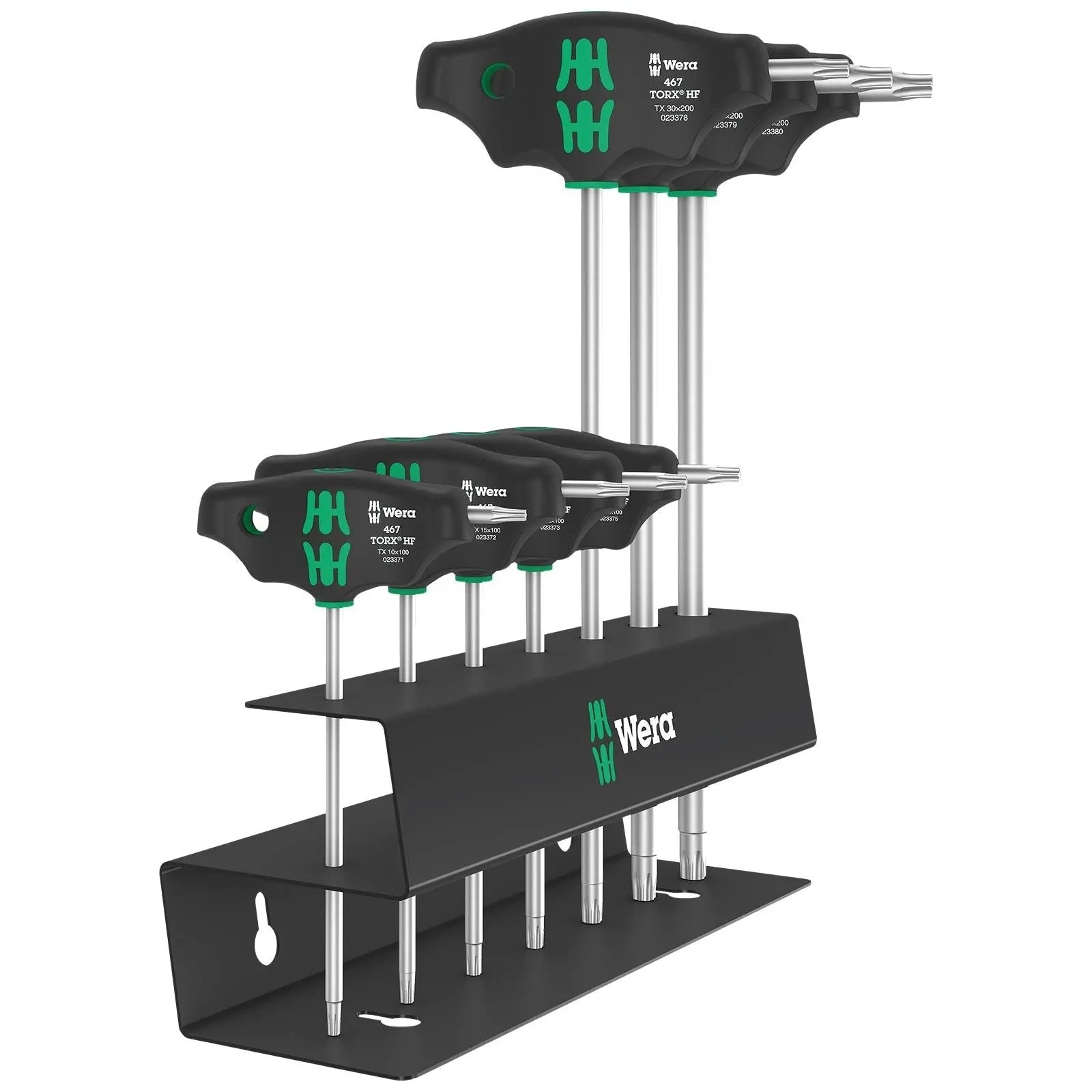 Wera Screwdriver Set T-Handle Torx with Holding Function Metal Rack 7 Piece 467/7 TORX HF Set 2