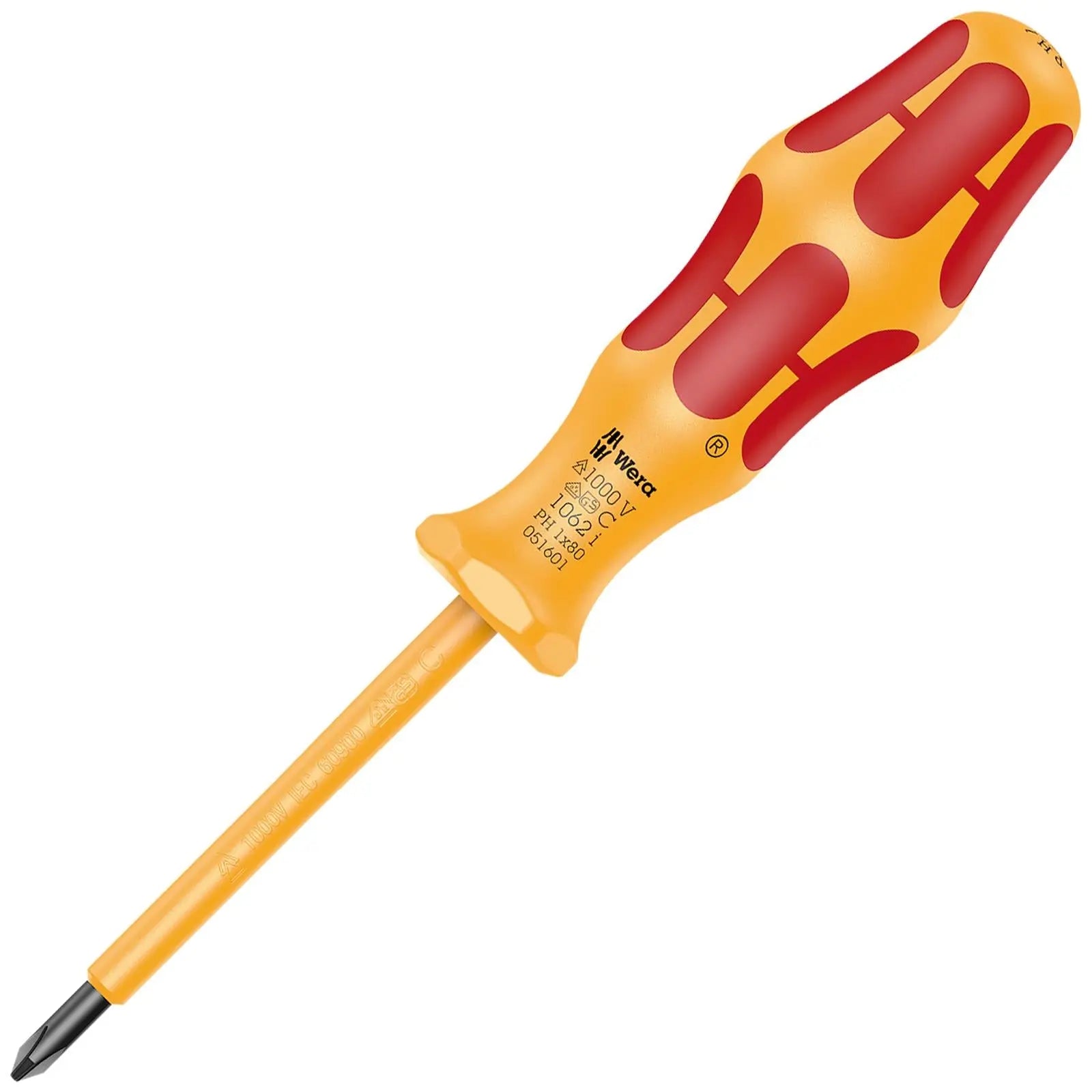 Wera Screwdriver VDE Insulated 1000V Kraftform 1000 Series Slotted Phillips Pozi