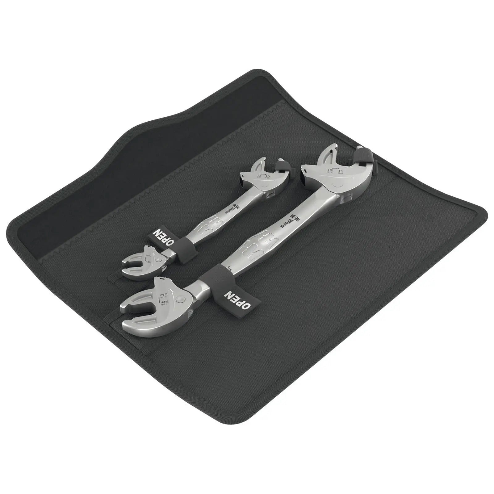 Wera Self Setting Double Open End Ratchet Spanner 6006 Joker 2 Set 1 XS/S and M/L White Rose Tools