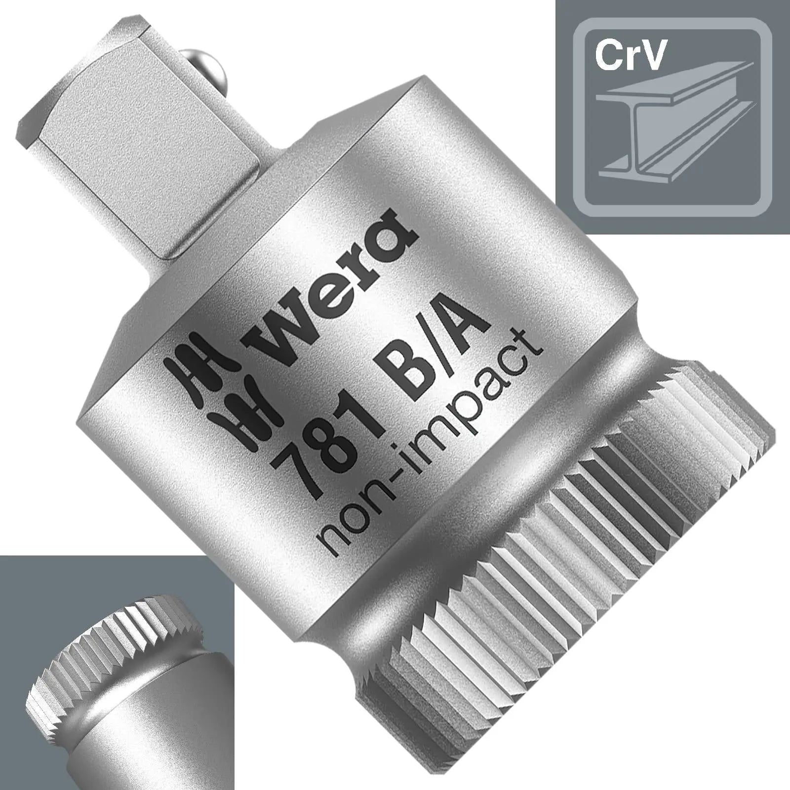 Wera Socket Adaptor Zyklop 3/8" to 1/4" Drive Connection 781 B/A 3/8" Drive