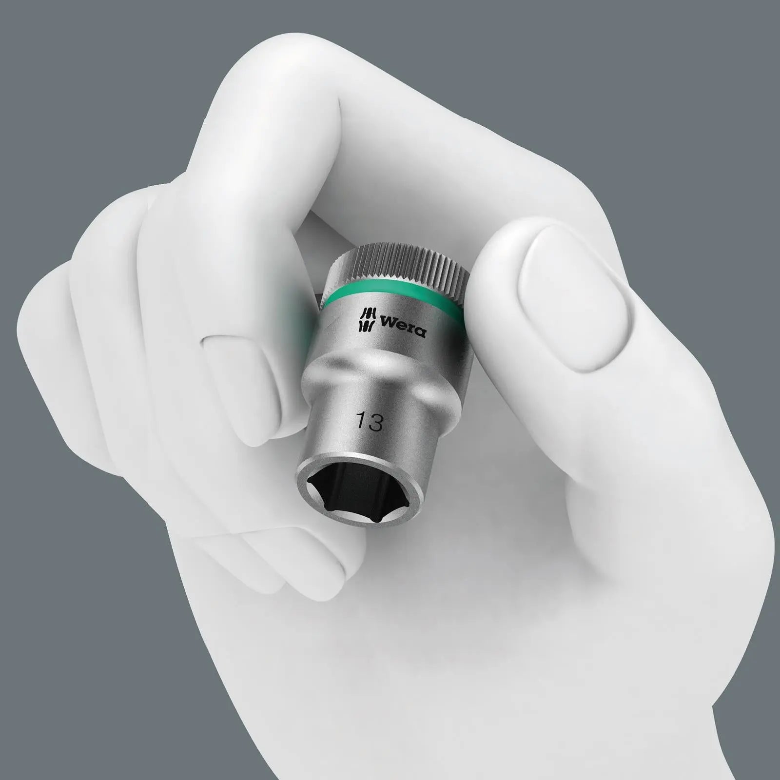 Wera Socket Set 1/2" Drive on Magnetic Socket Rail C Imperial 1 Zyklop 9 Pieces 3/8" to 1