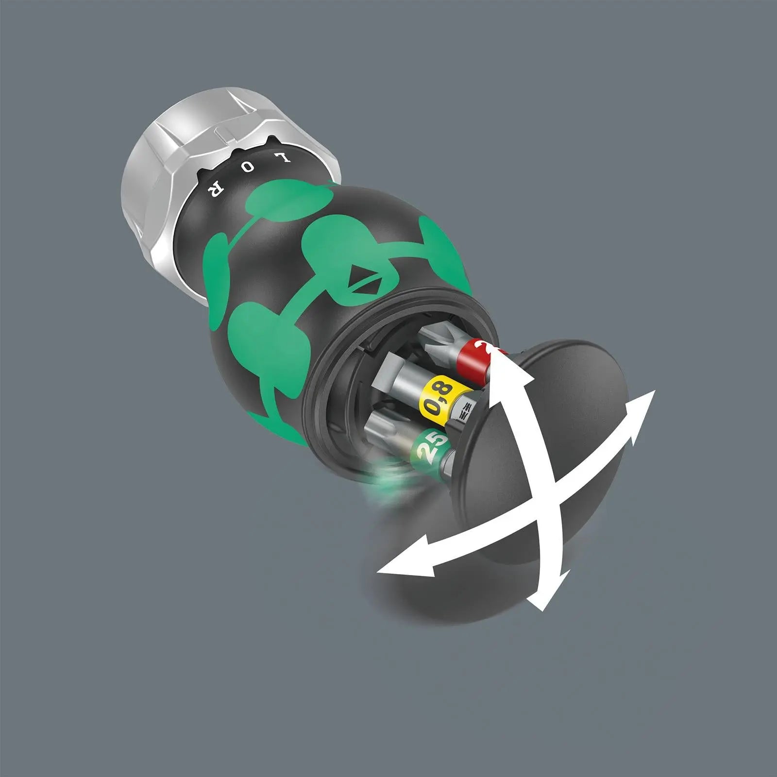 Wera Stubby Screwdriver Ratchet Function Kraftform Kompakt Magazine RA 1 6 Piece PH TX SL