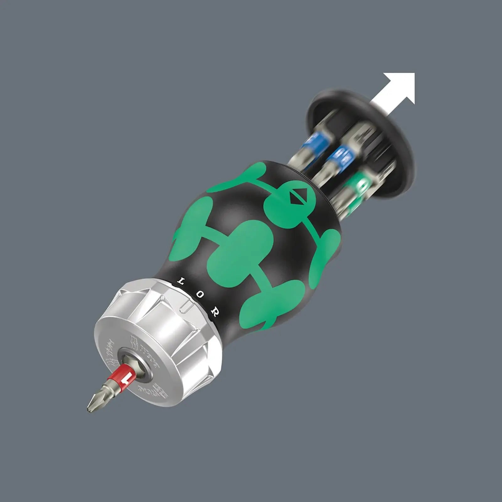 Wera Stubby Screwdriver Set Ratchet Action Bicycle Set 5 Stainless Steel Bits 7 Pieces White Rose Tools