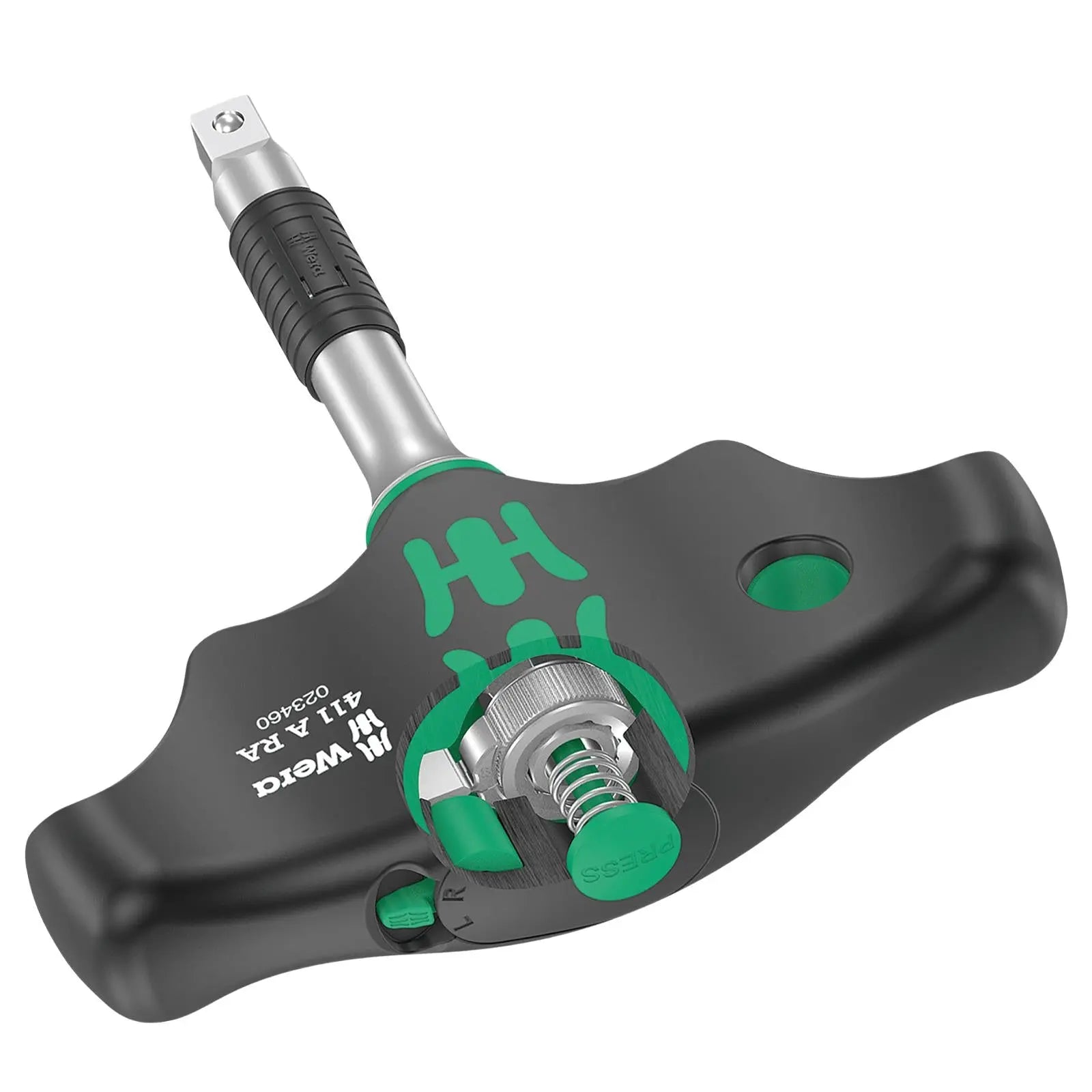 Wera T-Handle Adaptor Screwdriver 1/4" Drive with Ratchet Function 411 A RA White Rose Tools