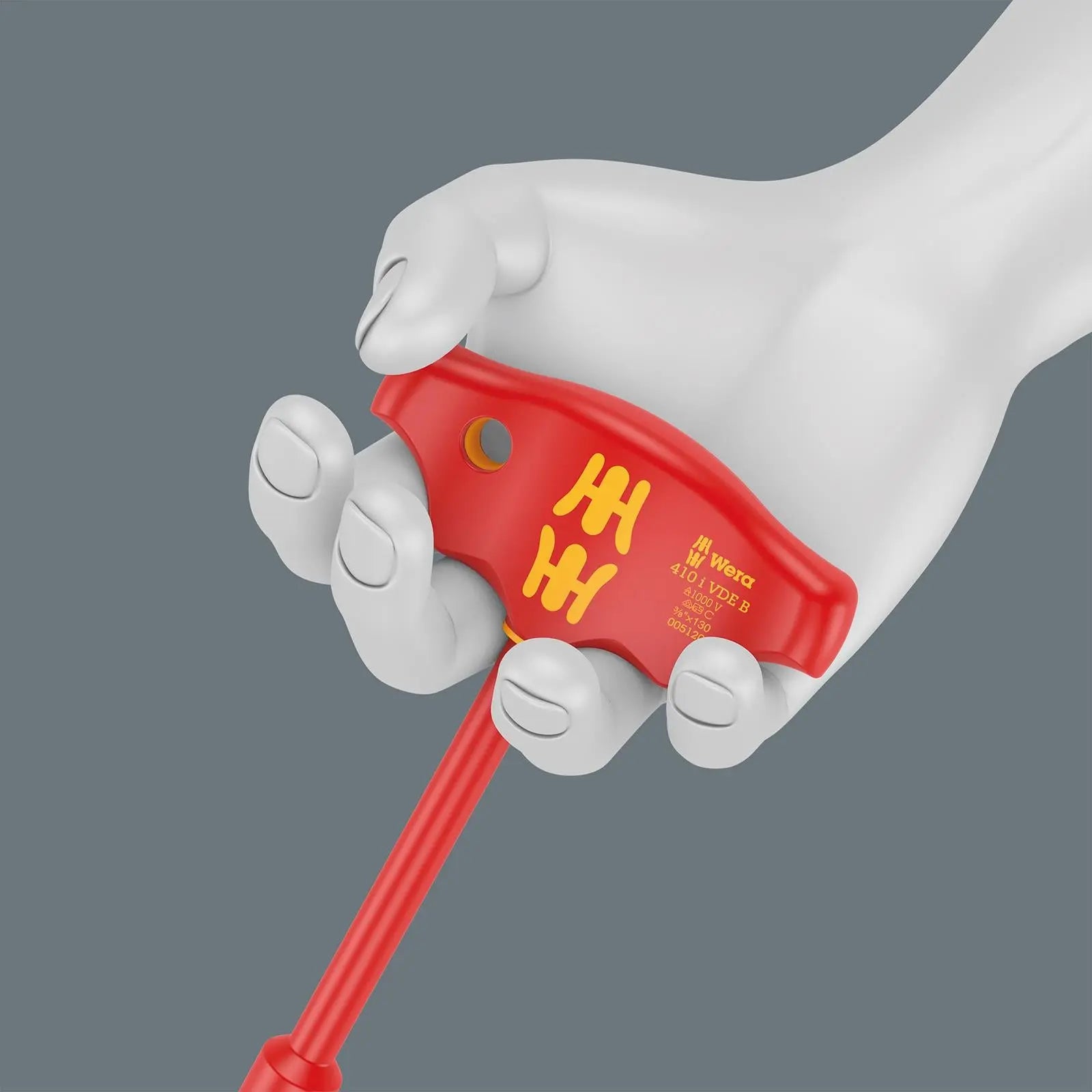 Wera T-Handle Adaptor Screwdriver for 3/8" Drive Sockets VDE Insulated 410 I VDE B