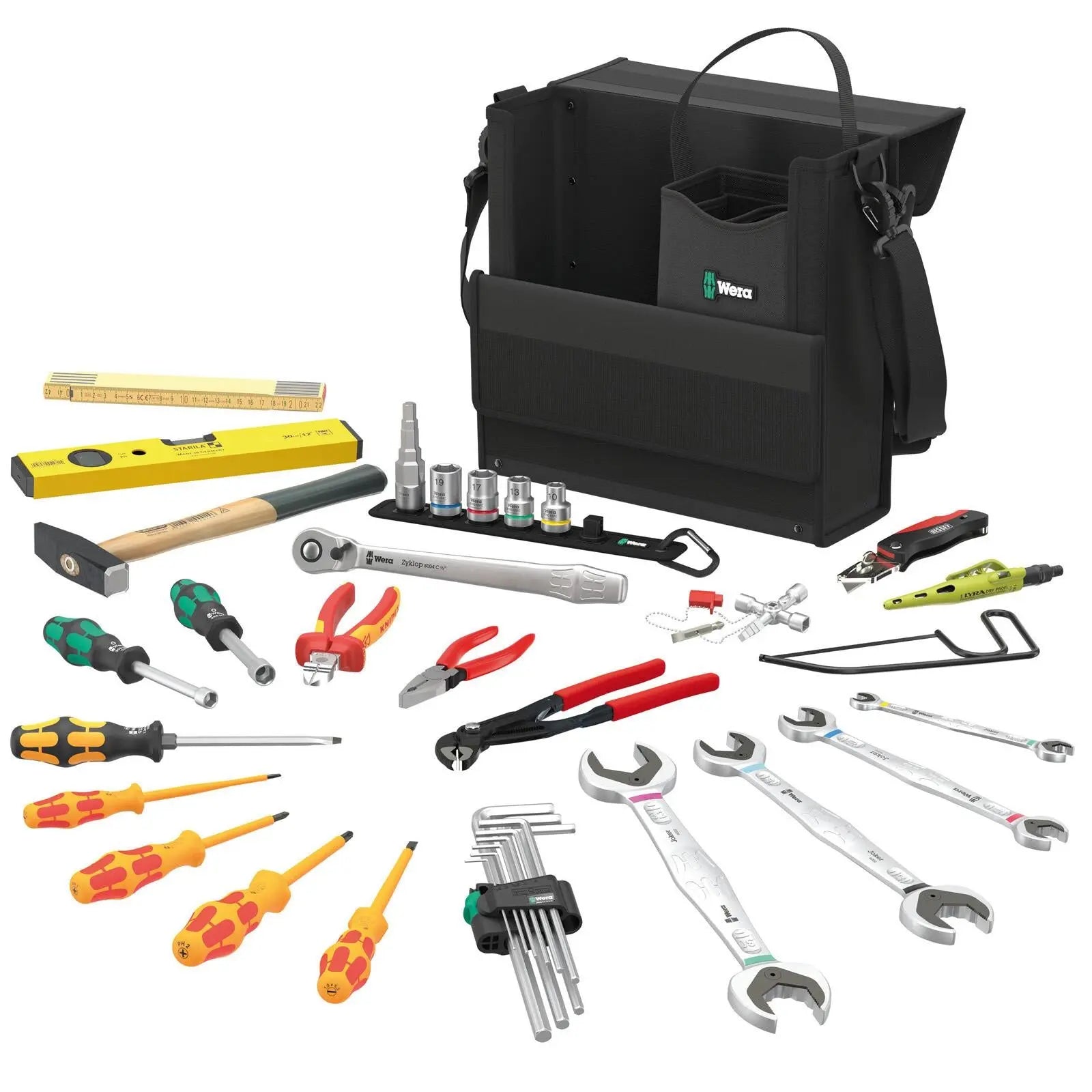 Wera Tool Kit for Plumbing Heating and Air Conditioning Wera 2go SHK 1 Tool Set 36 Pieces White Rose Tools