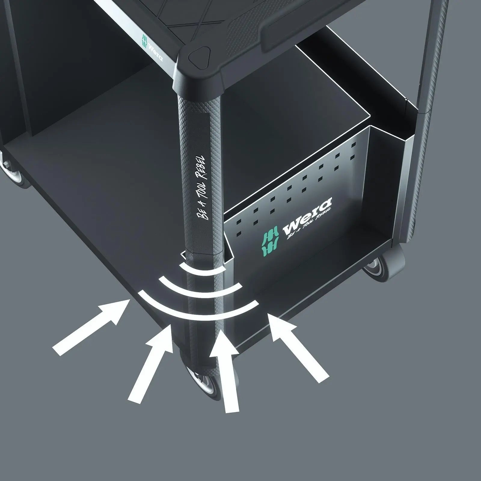 Wera Tool Rebel Roller Cabinet 9700 1 78 Pieces 4 Foam Drawer Inserts Lockable Drawers