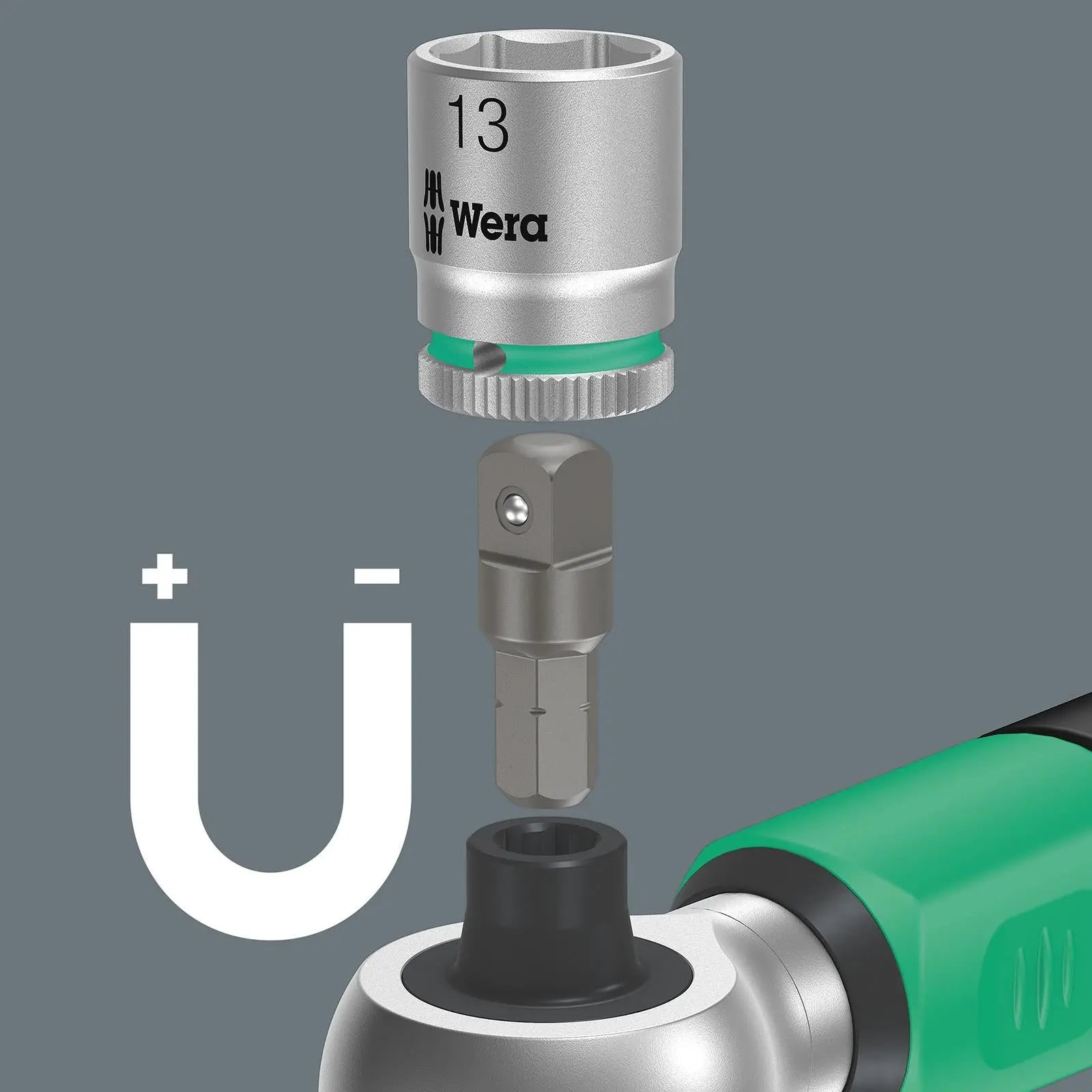 Wera Torque Wrench Safe-Torque A 2 1/4" Hex Drive 2-12 Nm Reversible