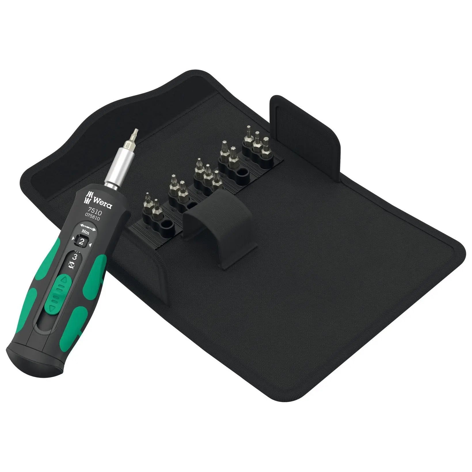 Wera Torque Wrench Screwdriver Set 1/4" Hex 1-3 Nm 7510/14 Kraftform Safe Torque Speed Tool Set for Carbide Inserts 14 Pieces  White Rose Tools