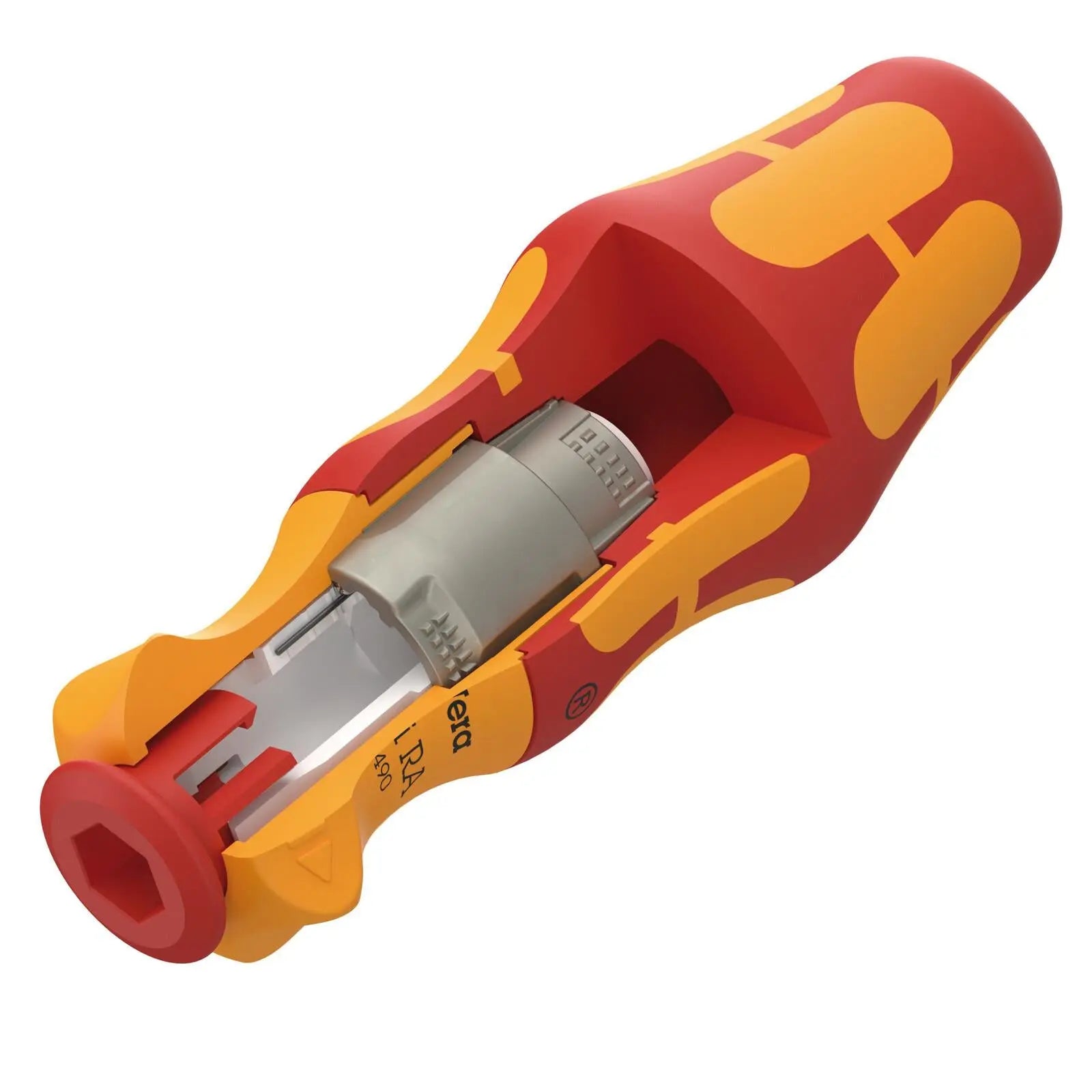 Wera VDE Ratchet Screwdriver Handle KK 837 I RA Kraftform Kompakt White Rose Tools