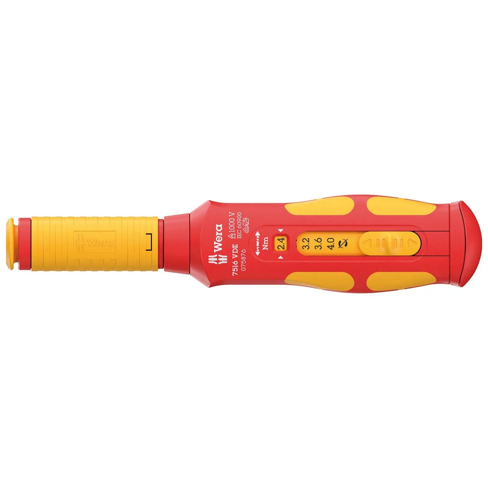 Wera VDE Safe Torque Screwdriver 2.4-4.0 Nm 7516 VDE Kraftform Speed Torque White Rose Tools
