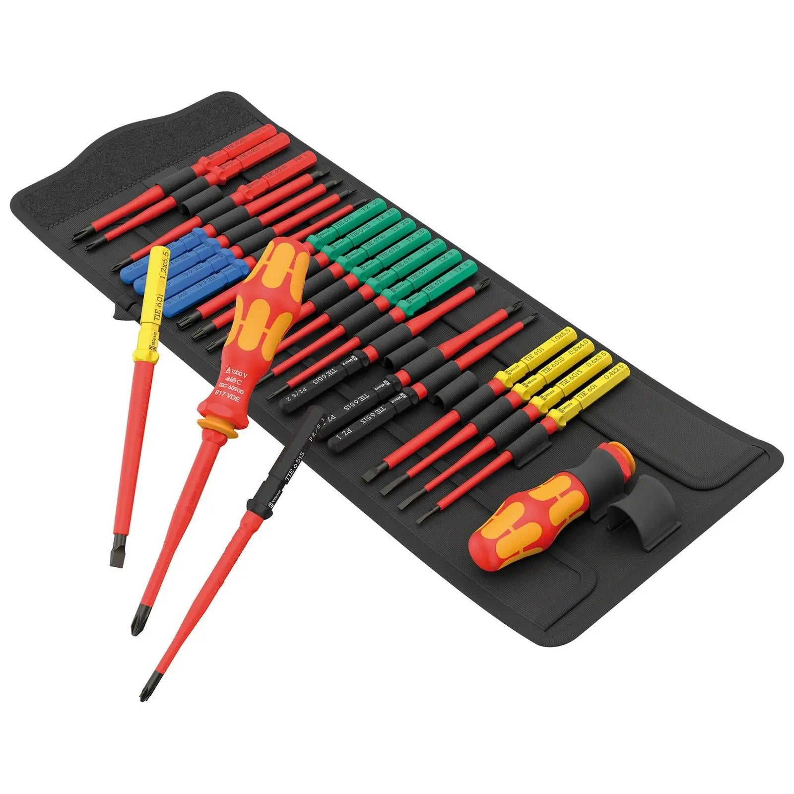 Wera VDE Screwdriver Set Take It Easy Kraftform Kompakt KK VDE Big Pack 1 26 Pieces PH PZ PH/S PZ/S TX SL Hex White Rose Tools