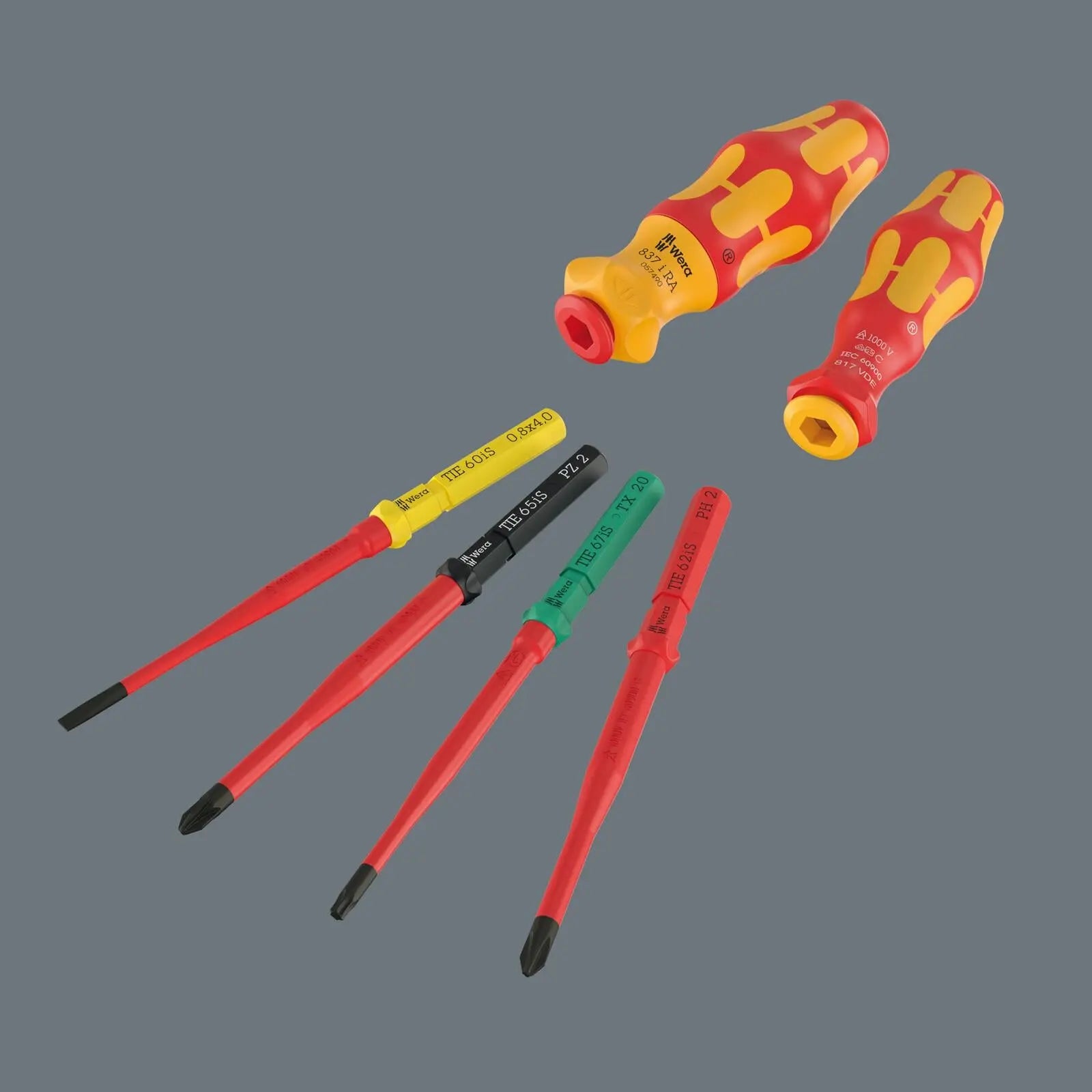 Wera VDE Screwdriver and Plier Set Kraftform Kompakt CDE 17 Extra Slim 2 Tool Finder 17 Pieces White Rose Tools