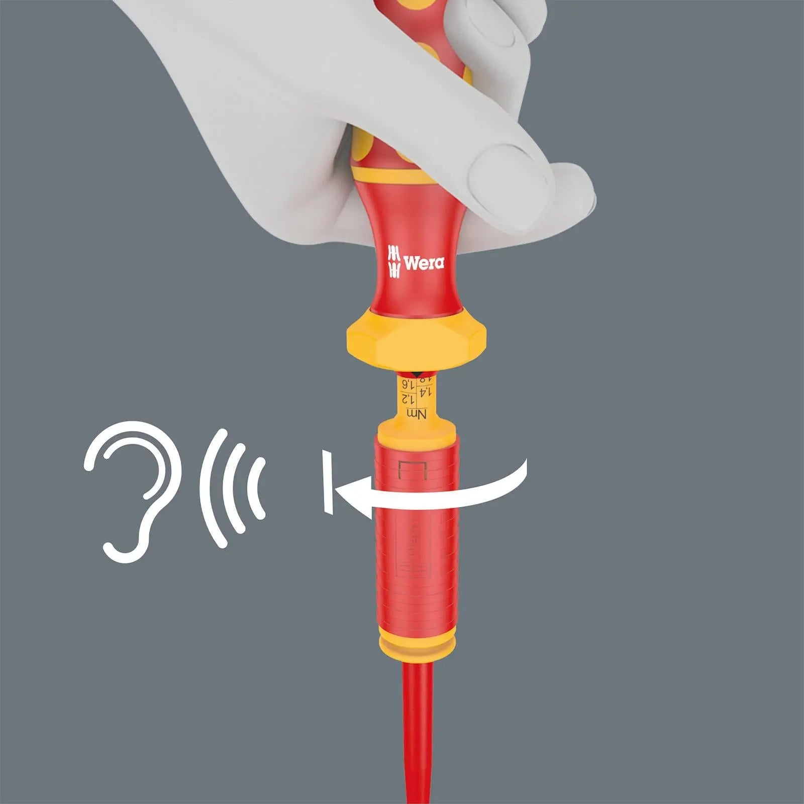 Wera VDE Torque Screwdriver 1.2-3.0 Nm Kraftform Kompakt Extra Slim 1 15 Pieces White Rose Tools