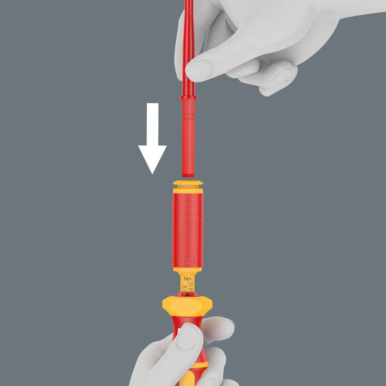 Wera VDE Torque Screwdriver 1.2-3.0 Nm Kraftform Kompakt Extra Slim 1 15 Pieces White Rose Tools