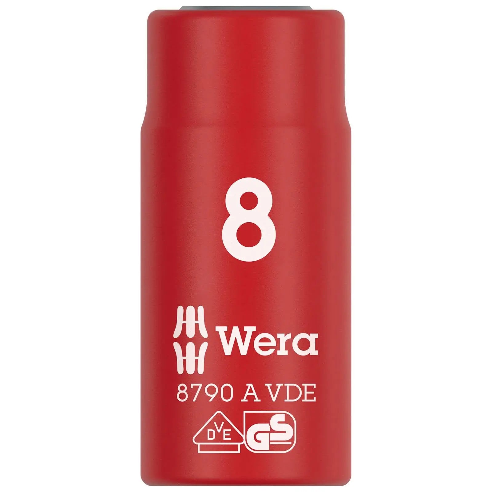 Wera VDE Zyklop Socket Insulated 1000V 1/4" Drive 8790 A VDE 4-14mm - Choose Size White Rose Tools
